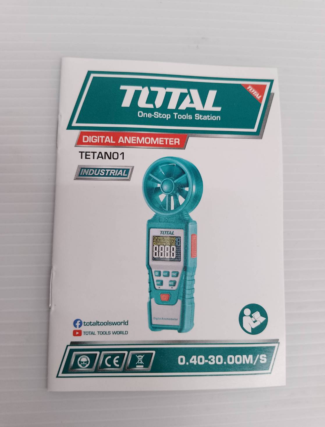 Total รุ่น TETAN01 เครื่องวัดความเร็วลมดิจิตอล Digital Anemometer