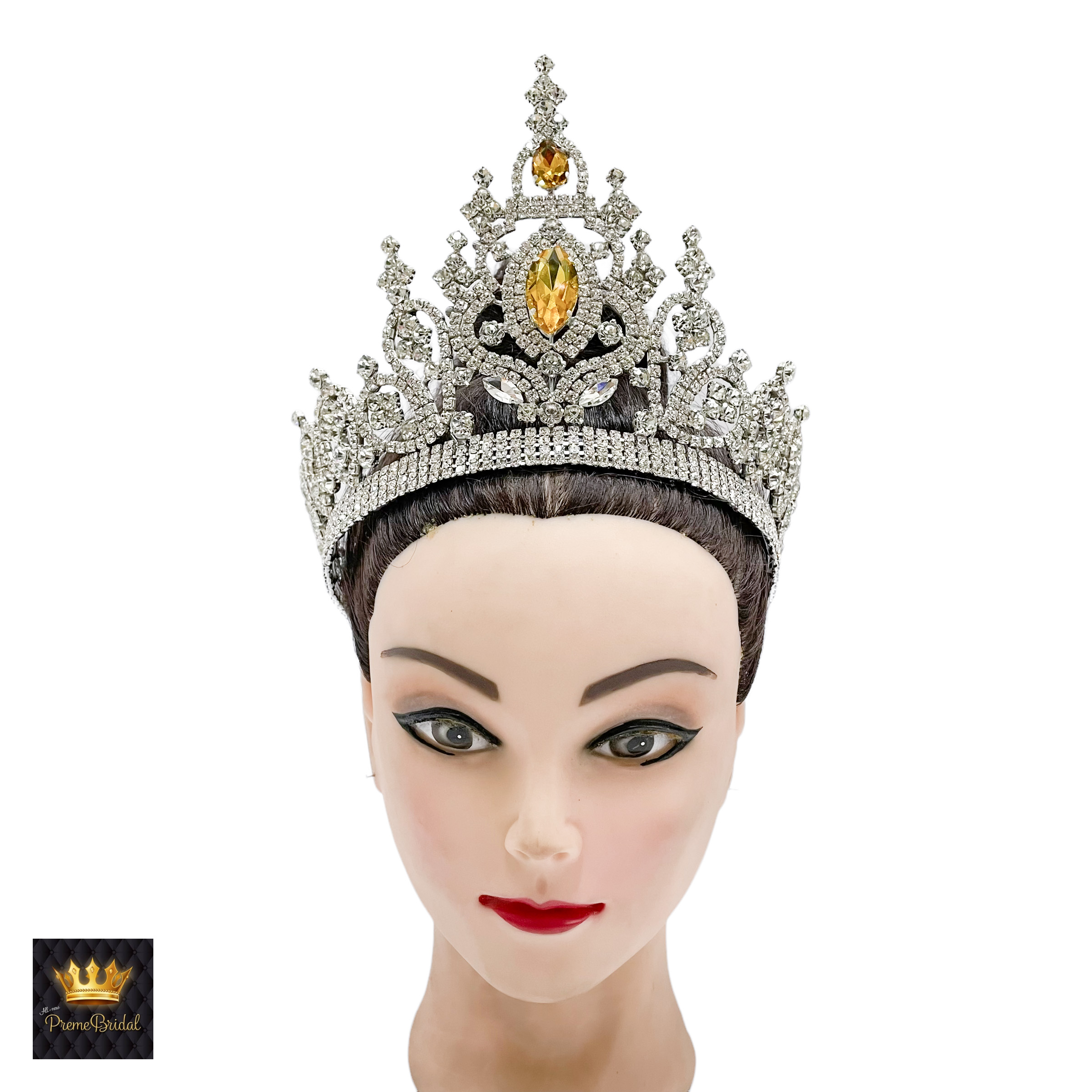 (พร้อมส่งจากไทย) มงกุฏ 107 สีเหลือง มงกุฎนางงาม มงกุฎเพชร มงกุฎประกวด สินค้าพร้อมส่ง ไม่ต้องรอนาน งานพรีเมี่ยม