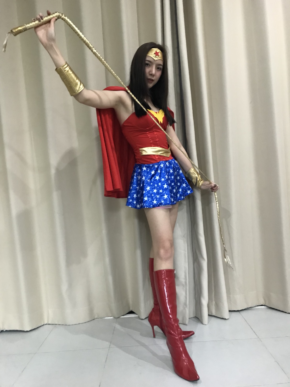 ชุดวันเดอร์วูแมนผ้ากำมะหยี่ เกรด A