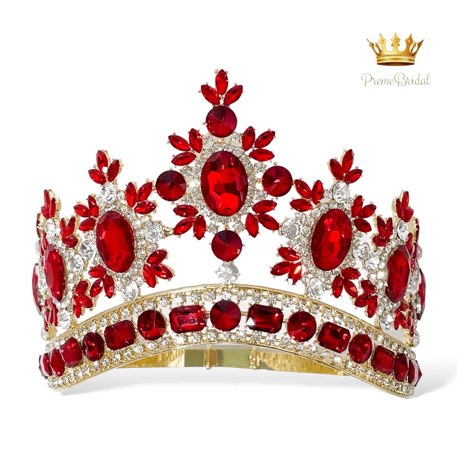 (พร้อมส่งจากไทย) มงกุฏ 100 สีแดง มงกุฎนางงาม มงกุฎเพชร มงกุฎประกวด สินค้าพร้อมส่ง ไม่ต้องรอนาน งานพรีเมี่ยม