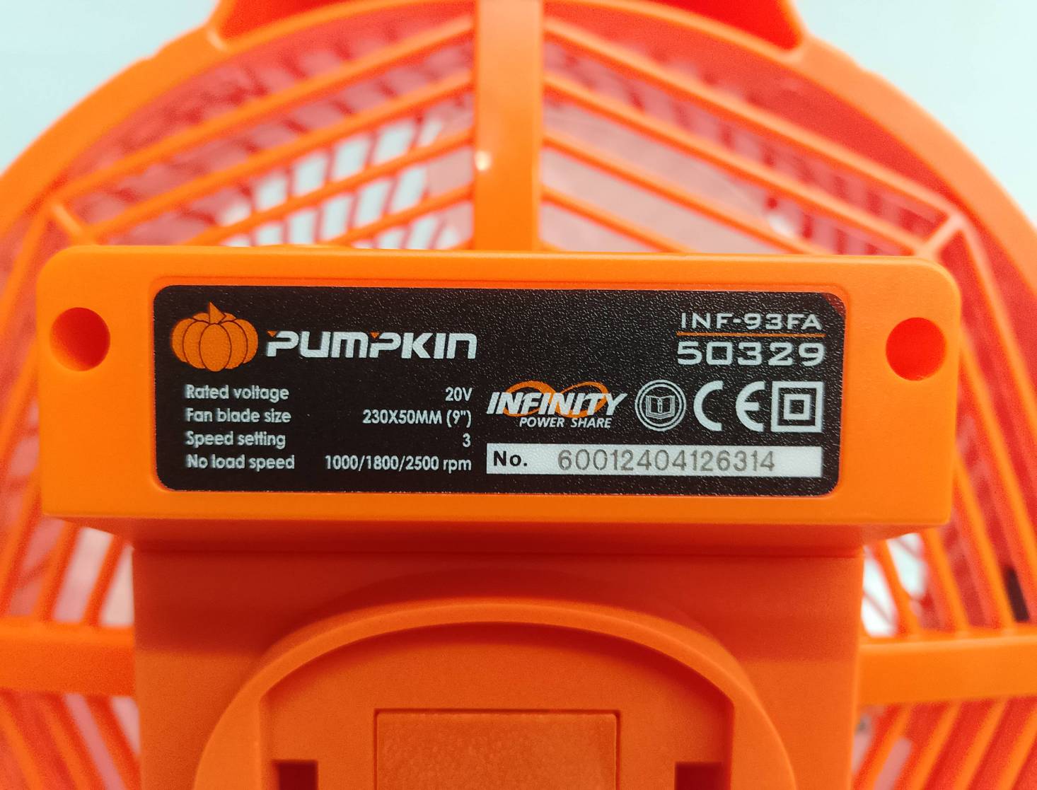 พัดลม9" INF-93FA PUMPKIN