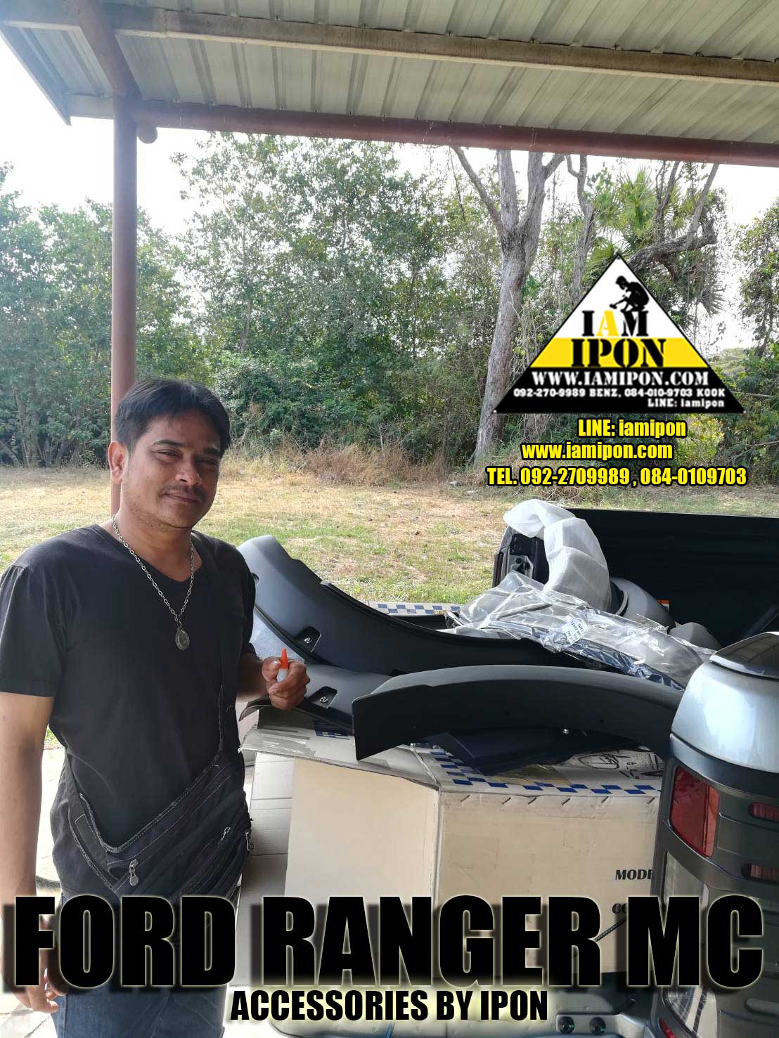 FENDER FORD RANGER MC FLATBLACK 6" โปร่งล้อ 6" มีหมุดหลอกดำด้านฟอร์ดเรนเจอร์ MC