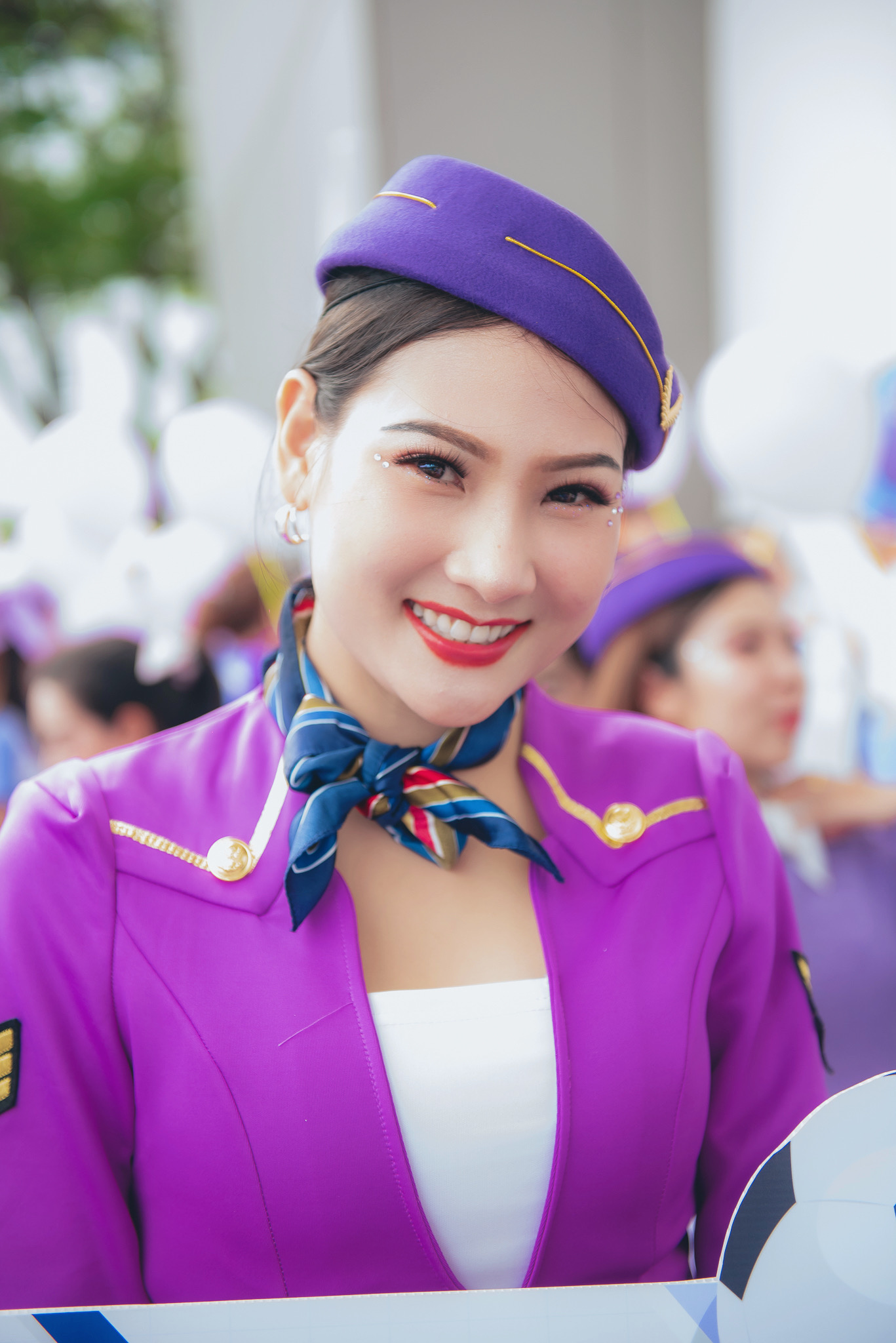 ชุดแอร์โฮสเตรสสีม่วง / ชุดอาชีพในฝัน