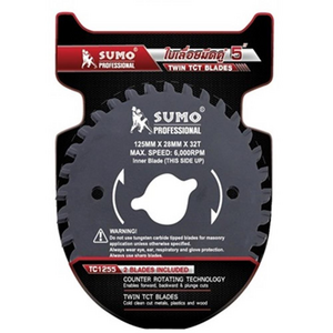 ใบเลื่อยวงเดือนคู่ 5"x32T สำหรับ TC1255 SUMO ใช้สำหรับตัด วีว่าบอร์ด ไม้ พลาสติก และเหล็ก