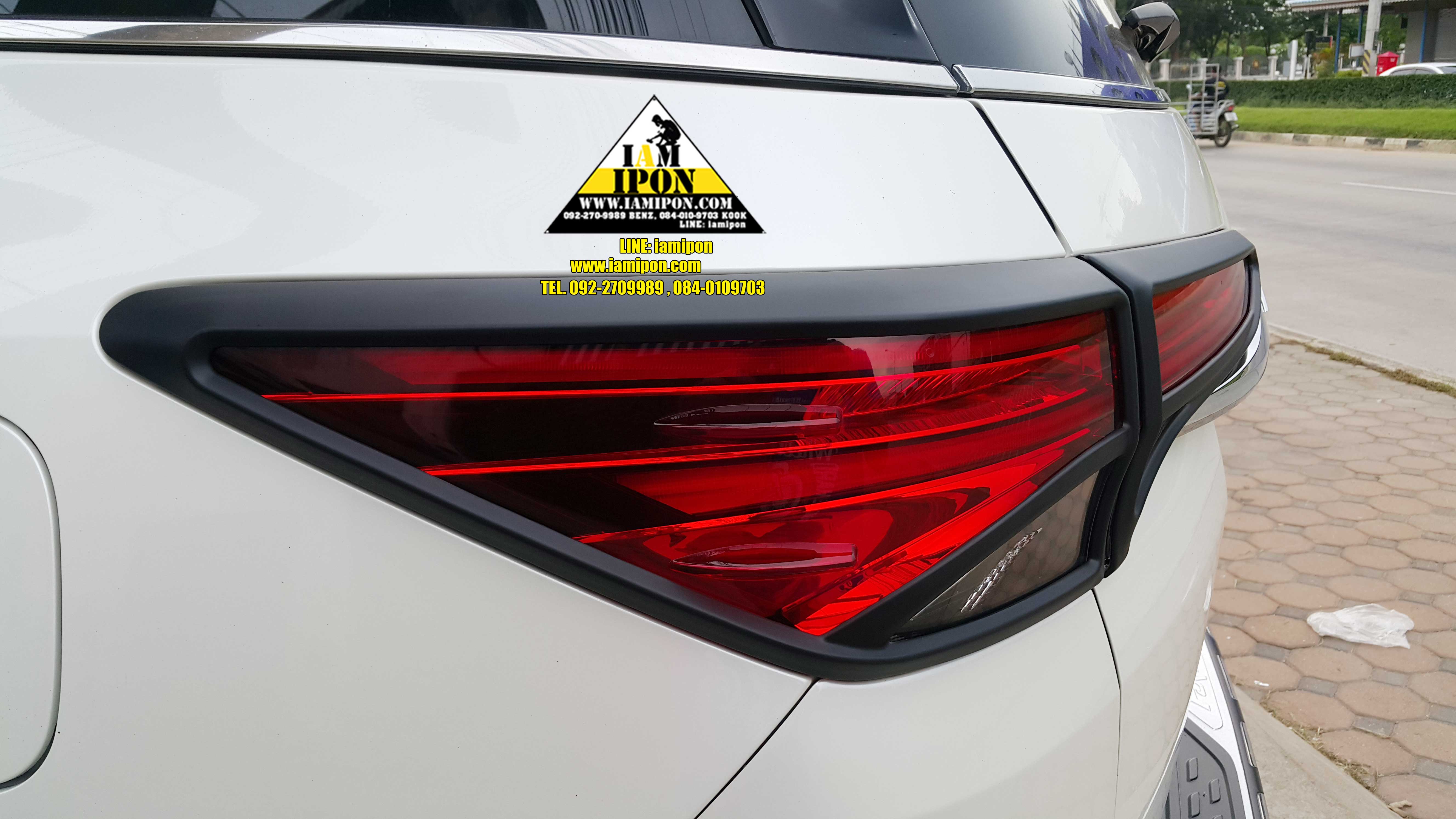 HEADLAMP&TRAILLAMP COVER TOYOTA FORTUNER 2015 FLATBLACK ครอบไฟหน้า ครอบไฟท้ายดำด้านฟอร์จูนเนอร์ 2015