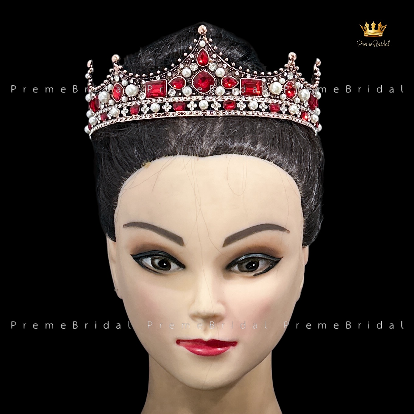 (พร้อมส่ง) มงกุฏผู้ชาย 035 สีแดงวินเทจ มงกุฎผู้ชาย มงกุฎเจ้าชาย งานสวย ปราณีต QCเพชรทุกเม็ด