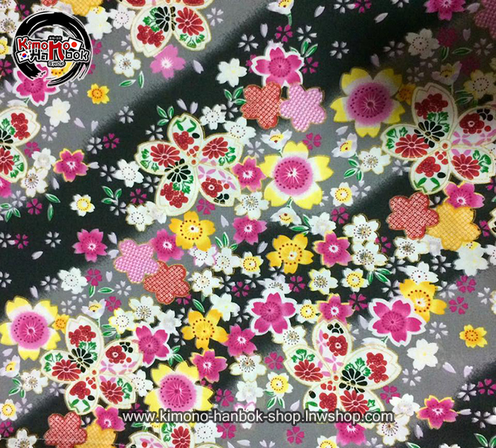 set.ยูกาตะ สีดำลายซากุระ02 (หมด)