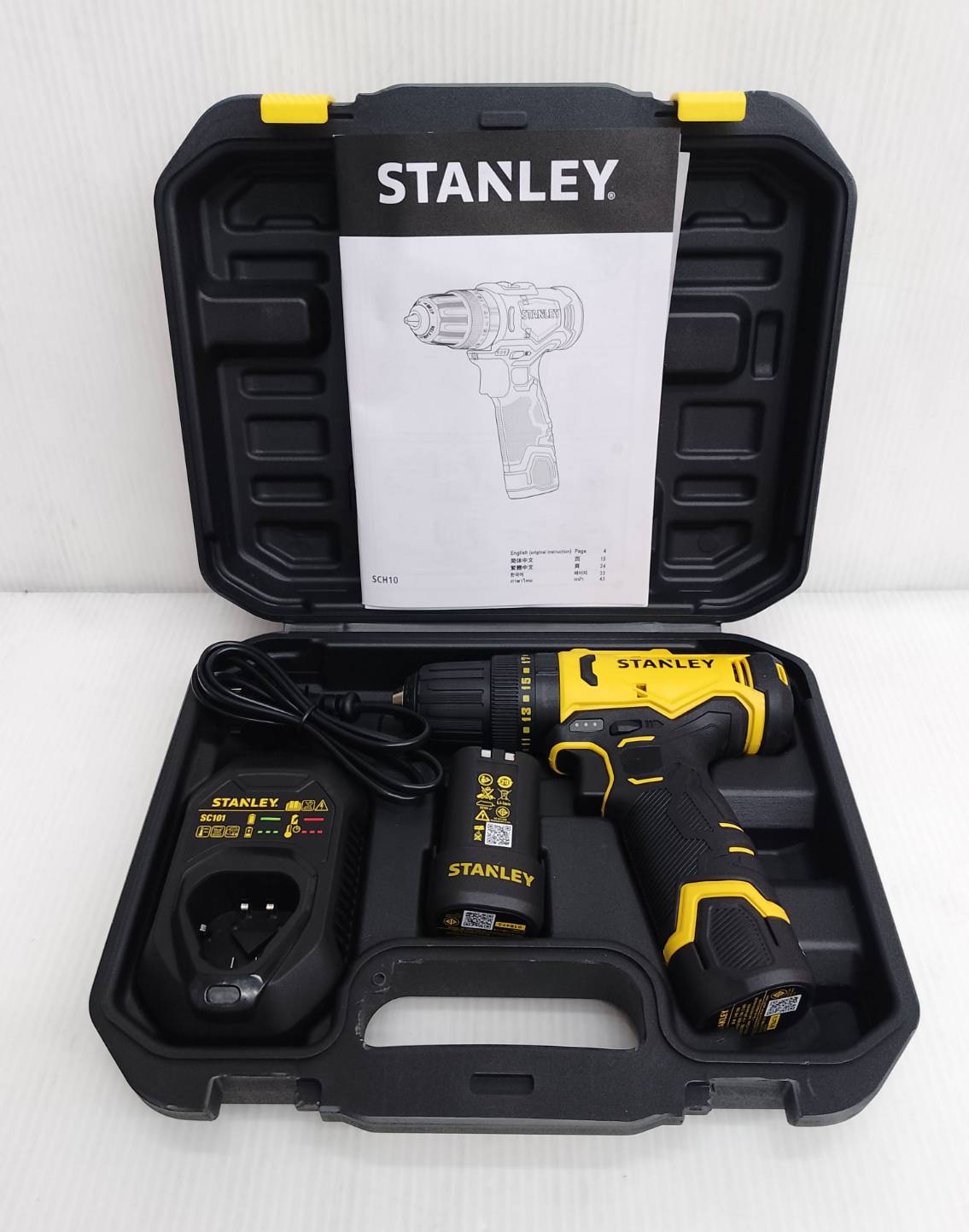 STANLEY รุ่น SCH10D2K-B1 สว่านกระแทกไร้สาย 12V Max พร้อมแบตเตอรี่ 2.0AHx2