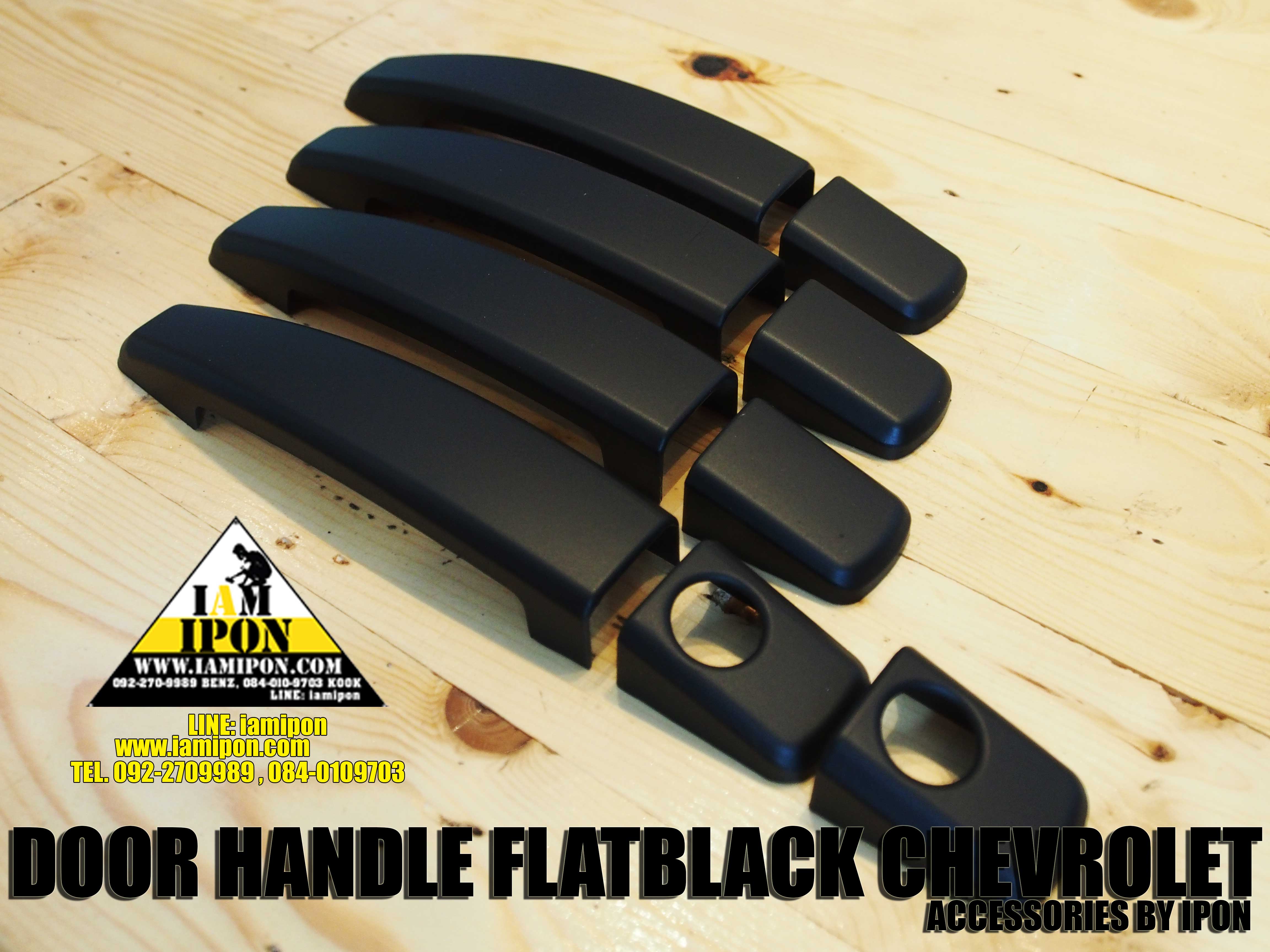 DOOR HANDLE FLATBLACK CHEVROLET ครอบมือจับดำด้านเชฟโรเลตทุกรุ่น
