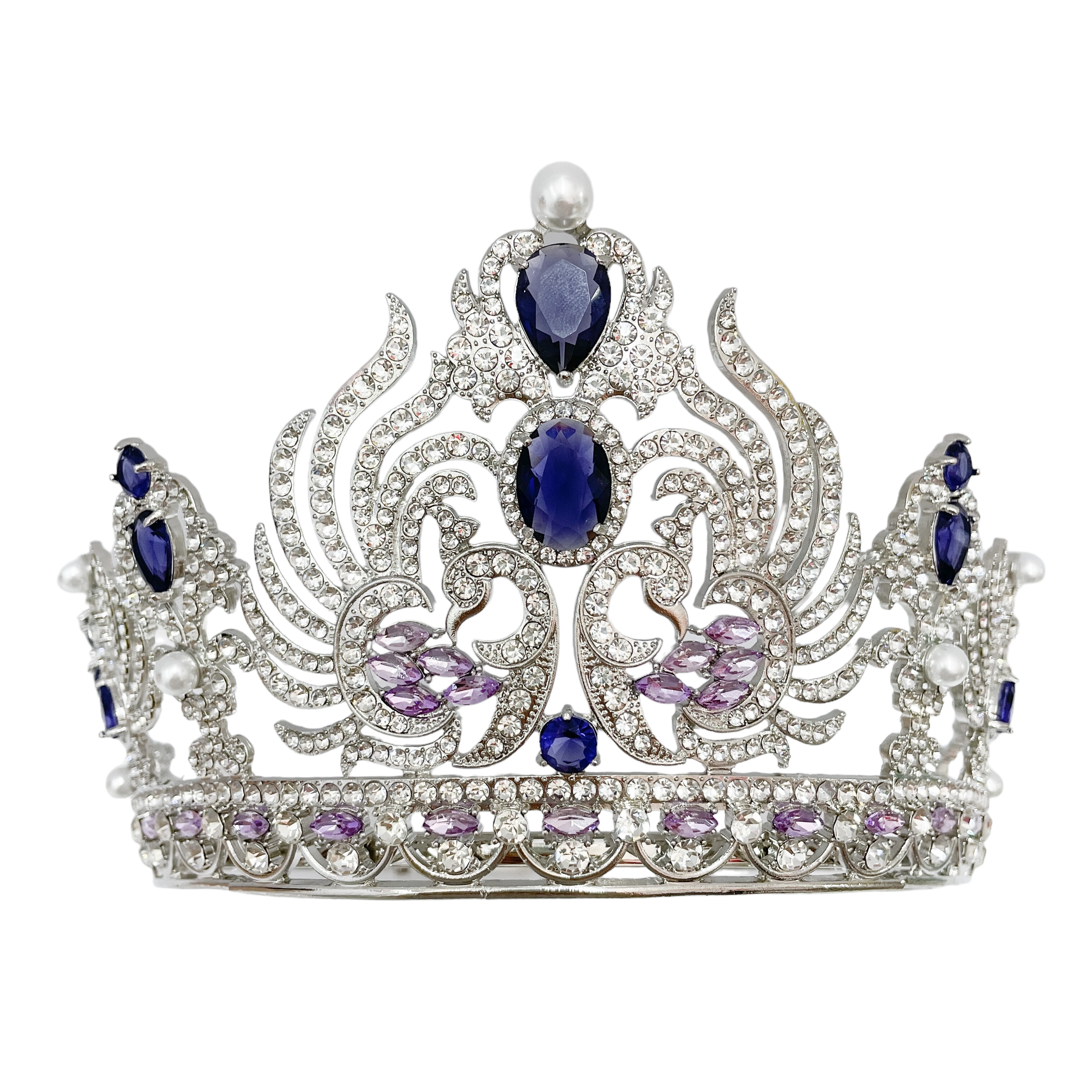 (พร้อมส่งจากไทย) มงกุฏ 093 สีม่วง มงกุฎนางงาม มงกุฎเพชร มงกุฎประกวด สินค้าพร้อมส่ง ไม่ต้องรอนาน งานพรีเมี่ยม