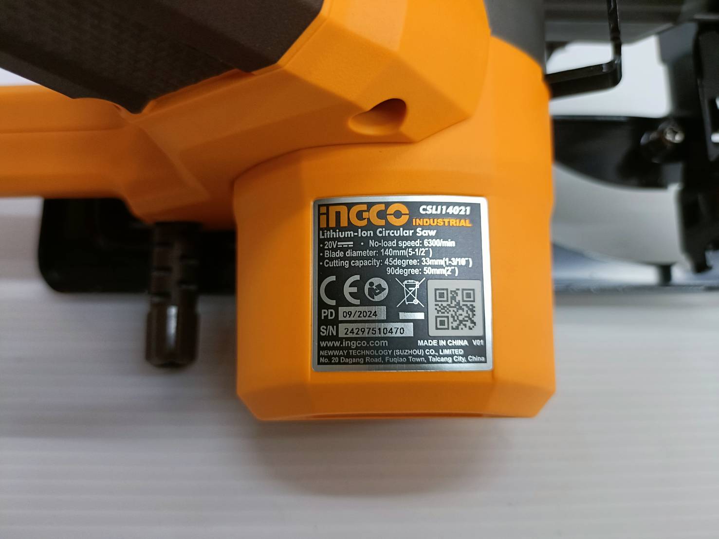 INGCO เลื่อยวงเดือนไร้สาย 20V 5 นิ้ว มอเตอร์ไร้แปรงถ่าน รุ่น CSLI14021