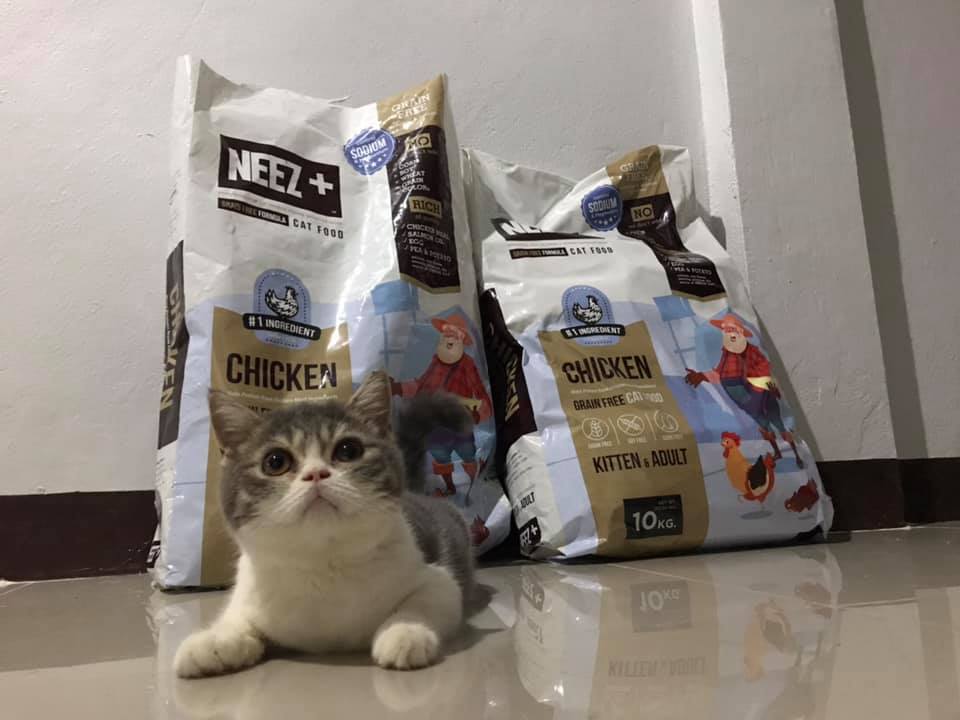 NEEZ+อาหารแมว นีซพลัส เกรนฟรี พรีเมี่ยมสำหรับน้องแมว 🐥สูตรแมวใหญ่ 1 กิโล 250.- เหมาะกับแมวโต อายุ 4 เดือน-12 ปี (ฟรีส่ง)