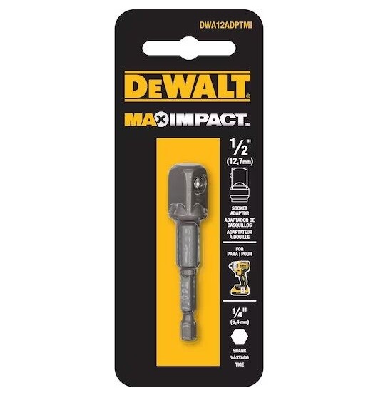 ก้านต่อลูกบล๊อก1/2 แกนHex 1/4 DEWALT DWA12ADPTMI