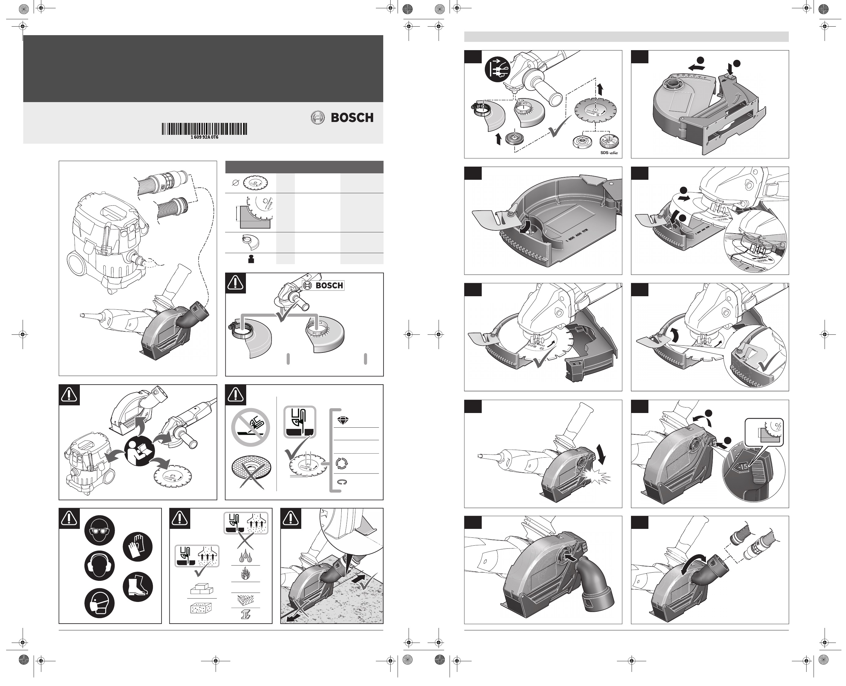 กาดดูดฝุ่นสำหรับใบตัด5" GDE 125 EA-T BOSCH