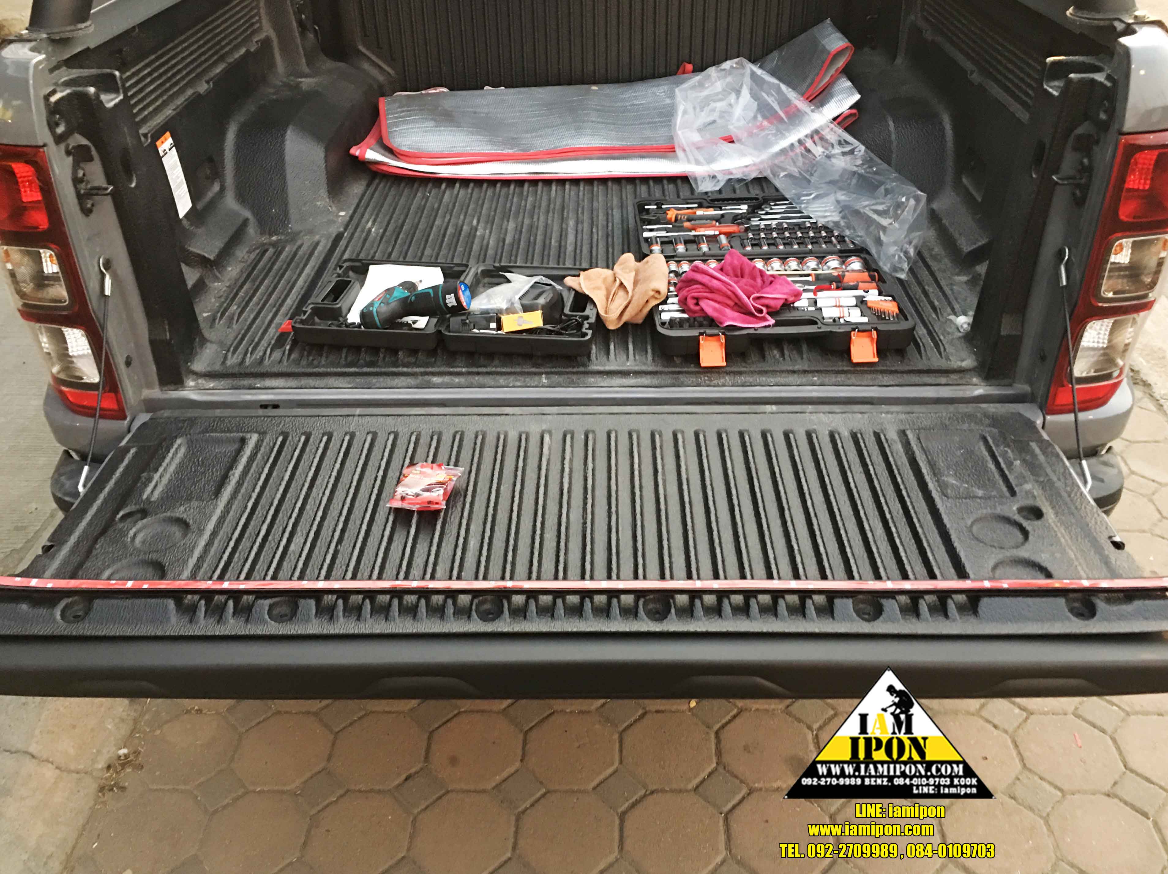 EGDE PROTECTOR PICKUP FULL FORD RANGER RAPTER FLATBLACK กันรอยขอบกระบะดำด้านฟอร์ดเรนเจอร์แร็ปเตอร์