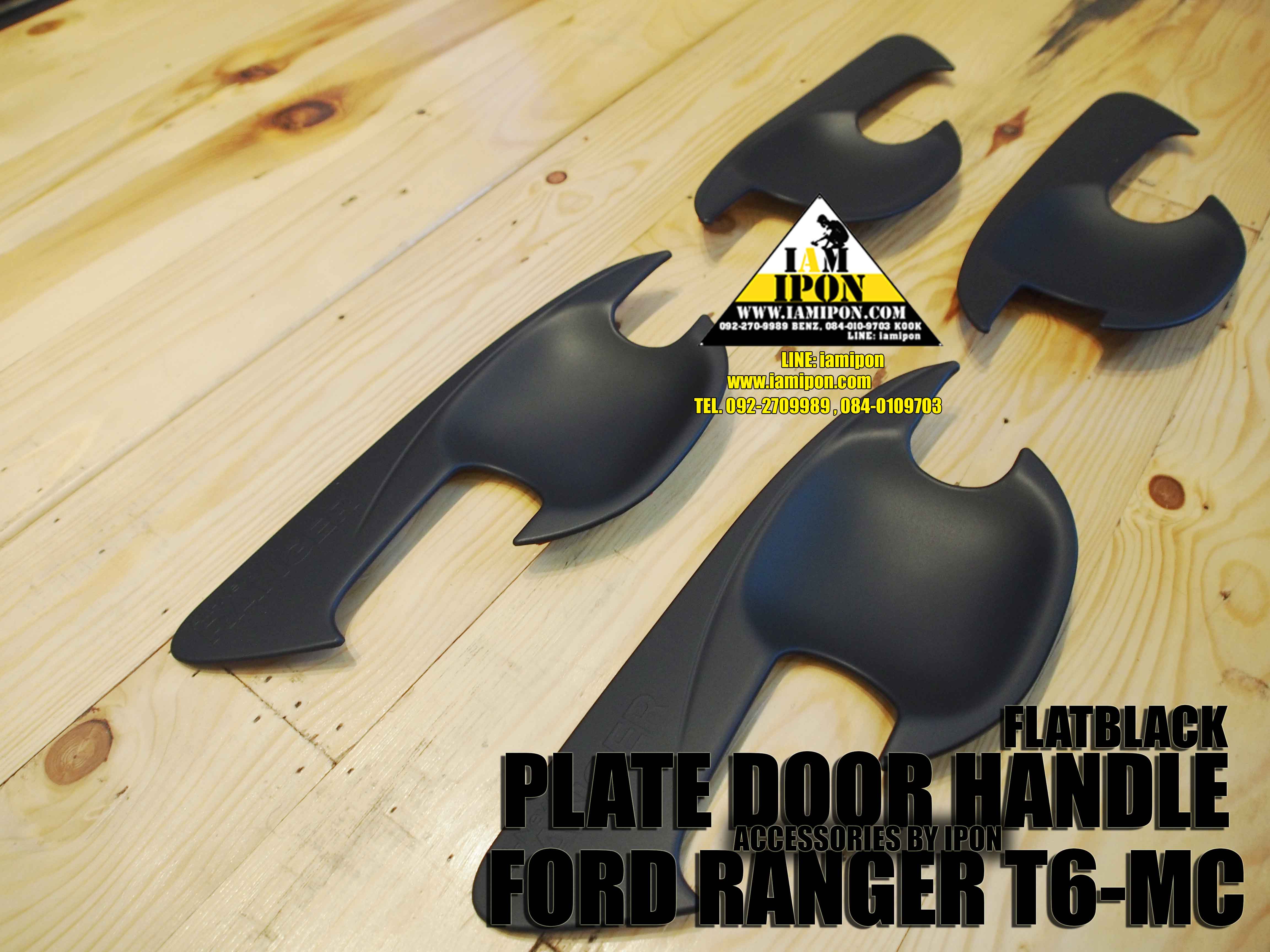 PLATE DOOR HANDLE FORD RANGER T6-MC FLATBLACK เบ้ารองมือเปิดดำด้านฟอร์ดเรนเจอร์ T6-MC