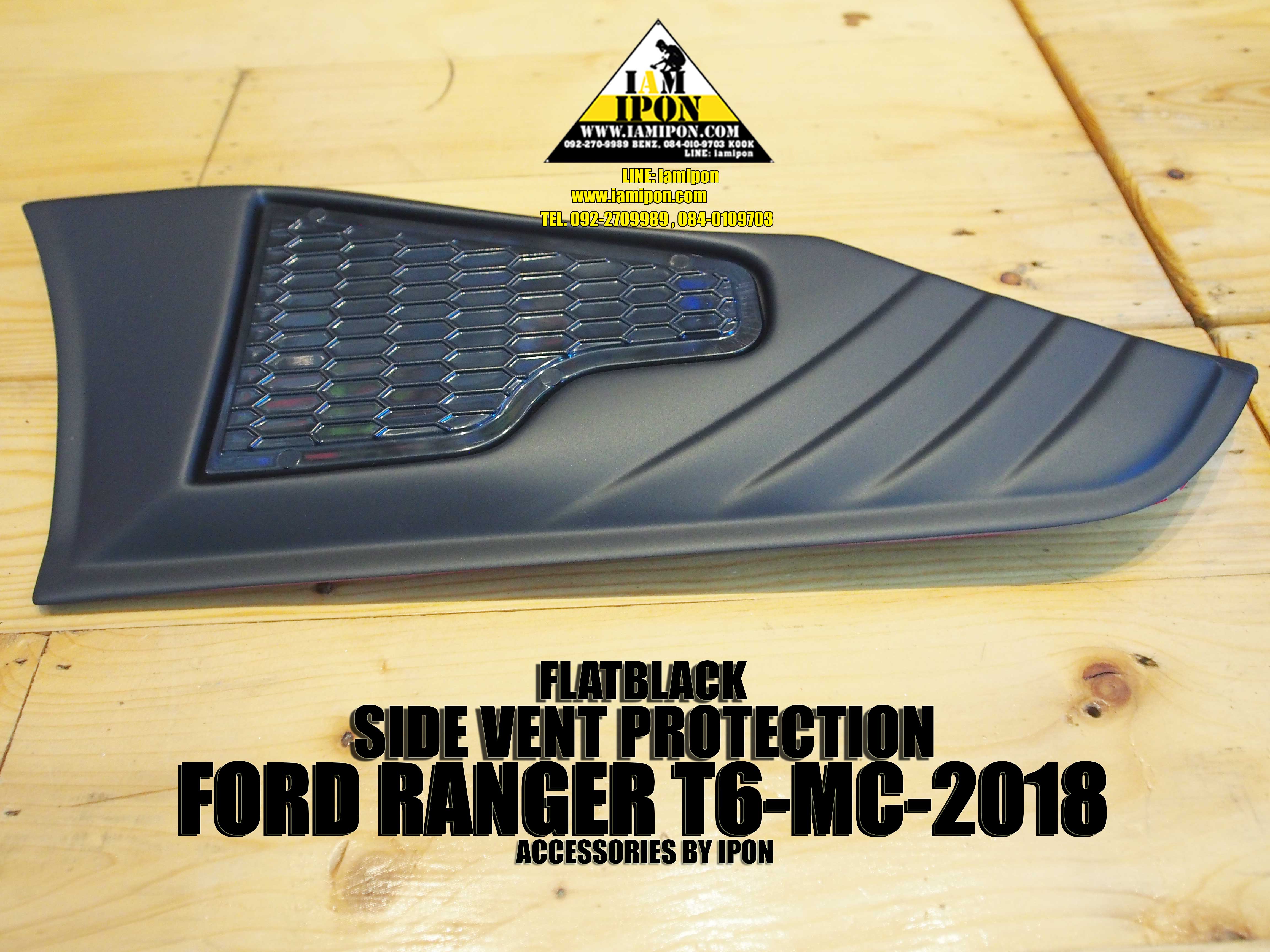 SIDE VENT PROTECTION FORDRANGER T6-MC-2018 FLATBLACK ชุดเสริมแก้มข้างดำด้าน ฟอร์ดเรนเจอร์ T6-MC-2018
