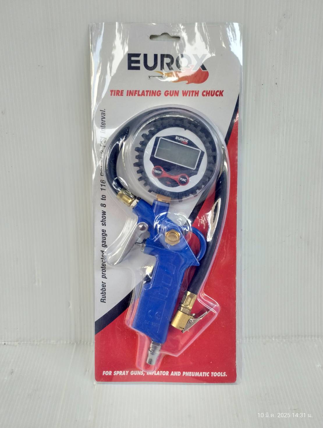 EUROX ปืนเติมลมยาง ความยาวสายเติมลม: 12 นิ้ว