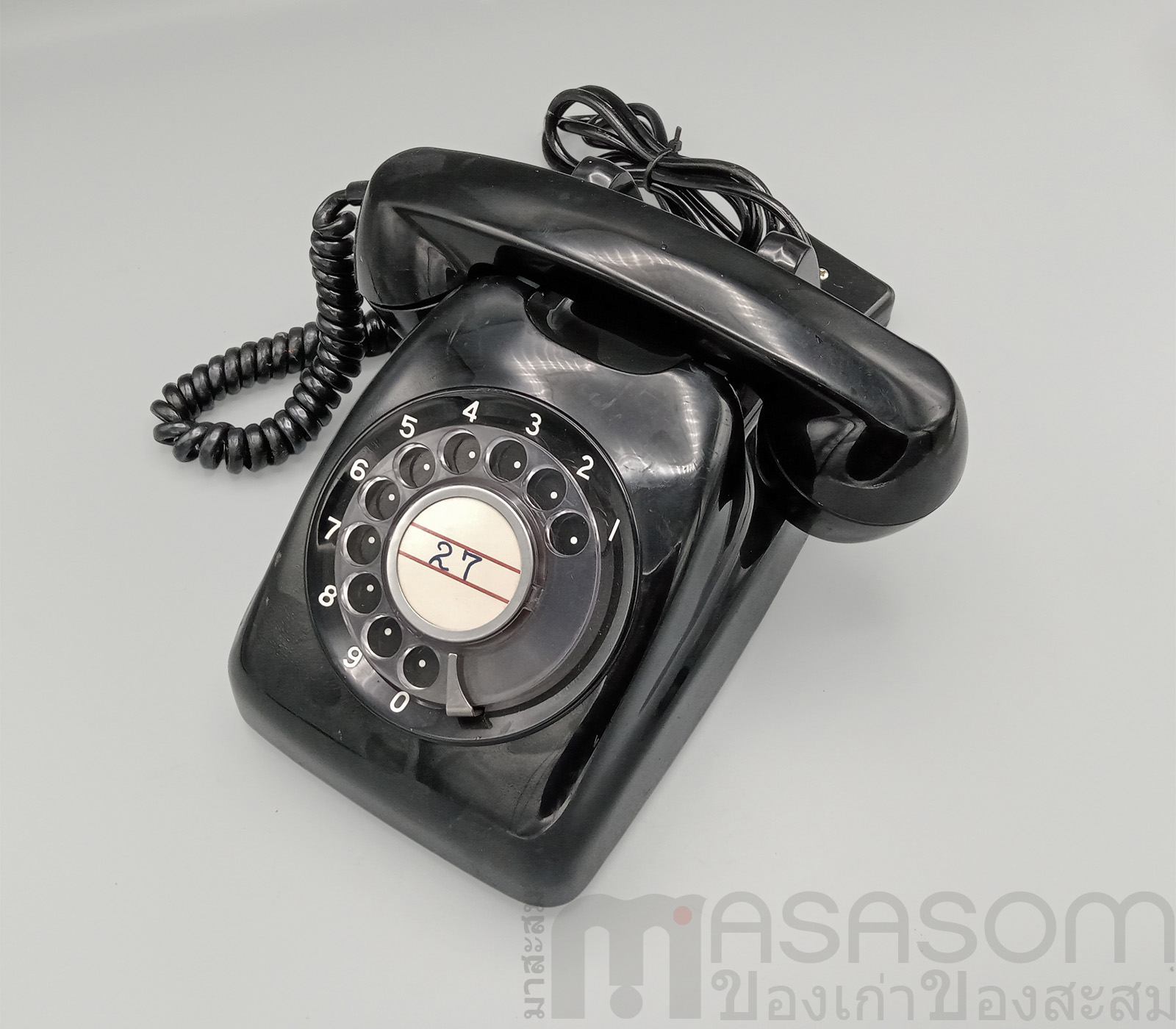 โทรศัพท์แบบหมุนสีดำ