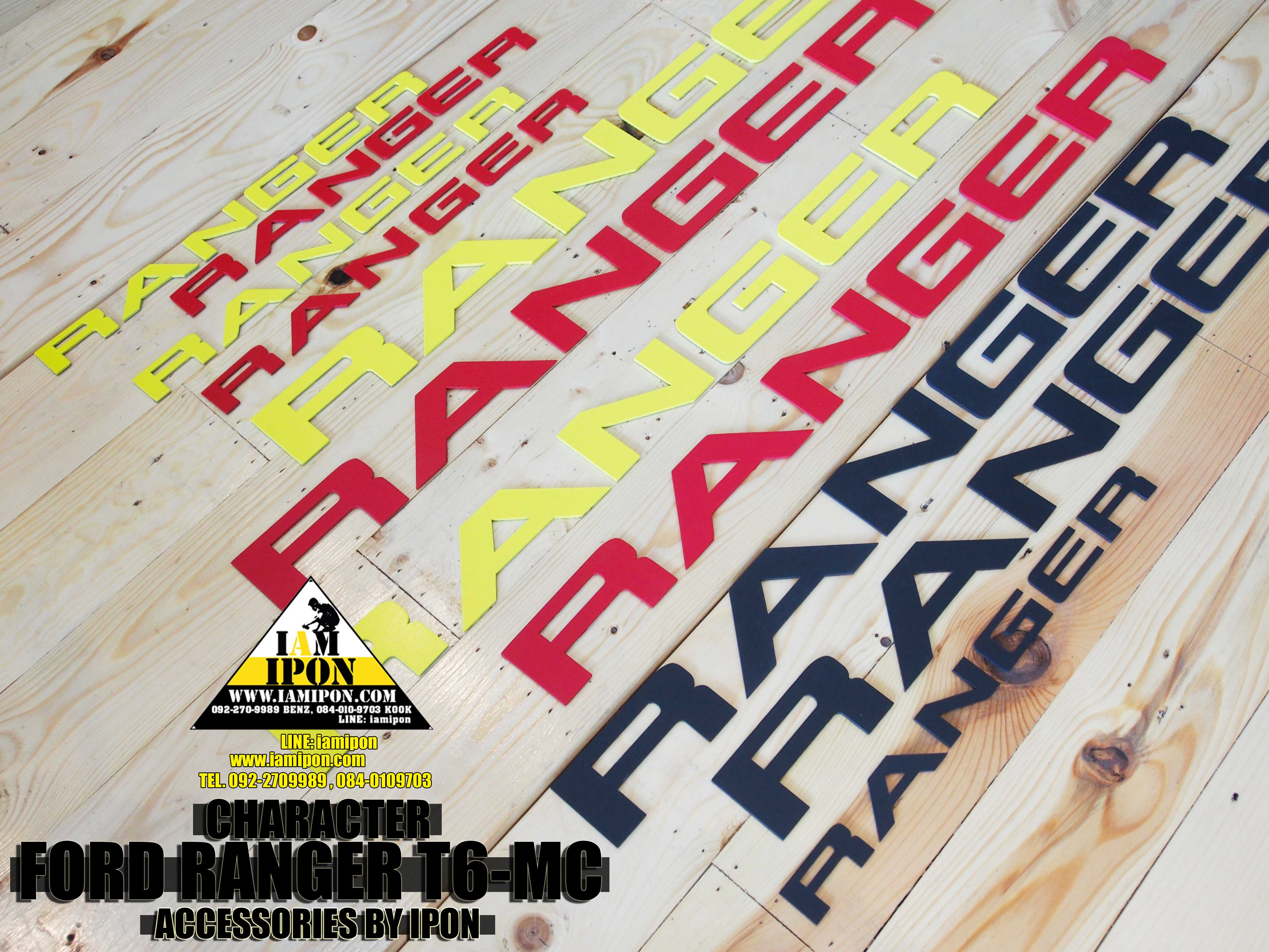 CHARACTER FORD RANGER T6-MC COLOR ตัวอักษรฟอร์ดเรนเจอร์ T6-MC รวมทุกสี