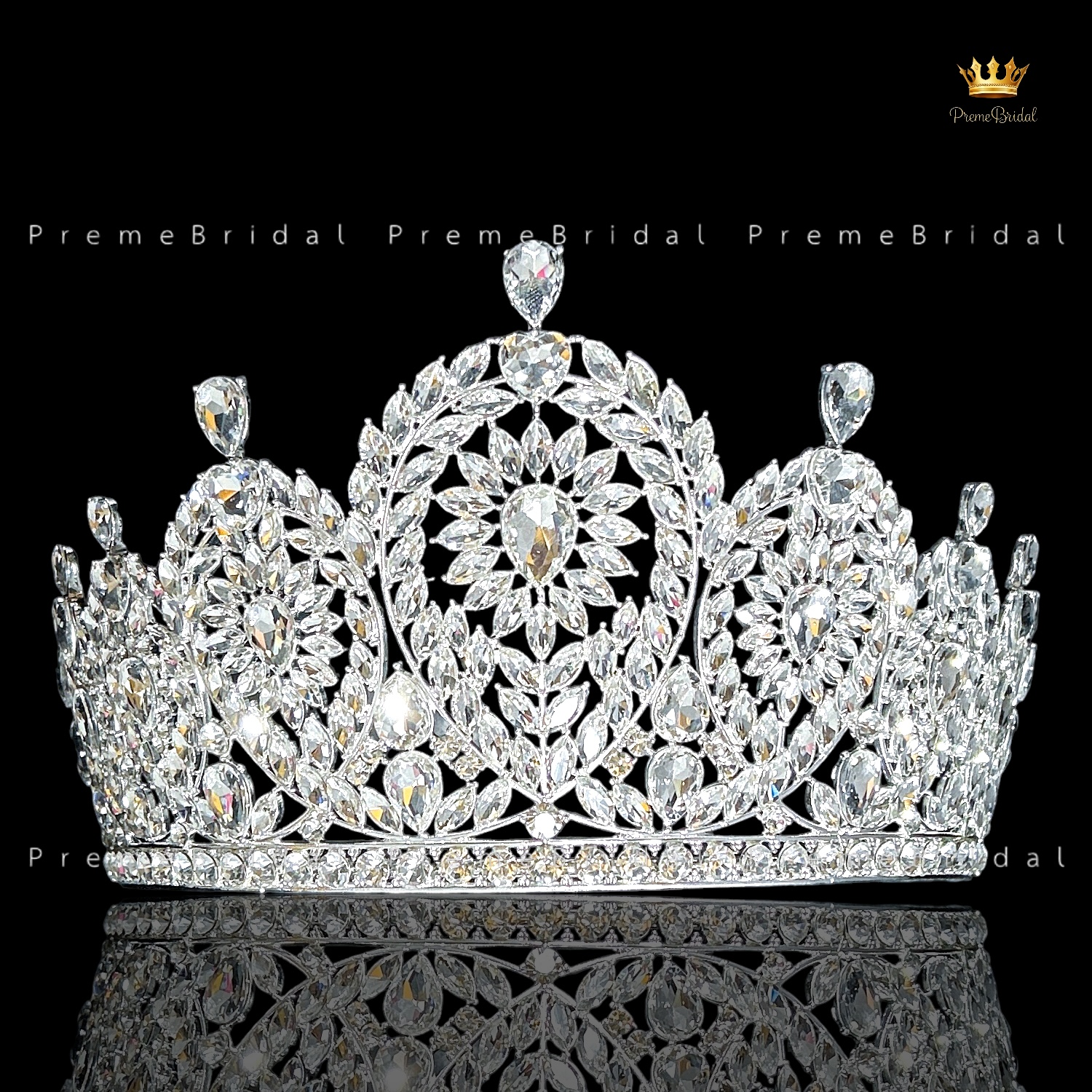 (พร้อมส่งจากไทย) มงกุฏ 131 ขนาดใหญ่ไซส์นางงาม งานสวย รุ่นฐานกลม ส่งด่วน ส่งจาก จ.อุบลราชธานี