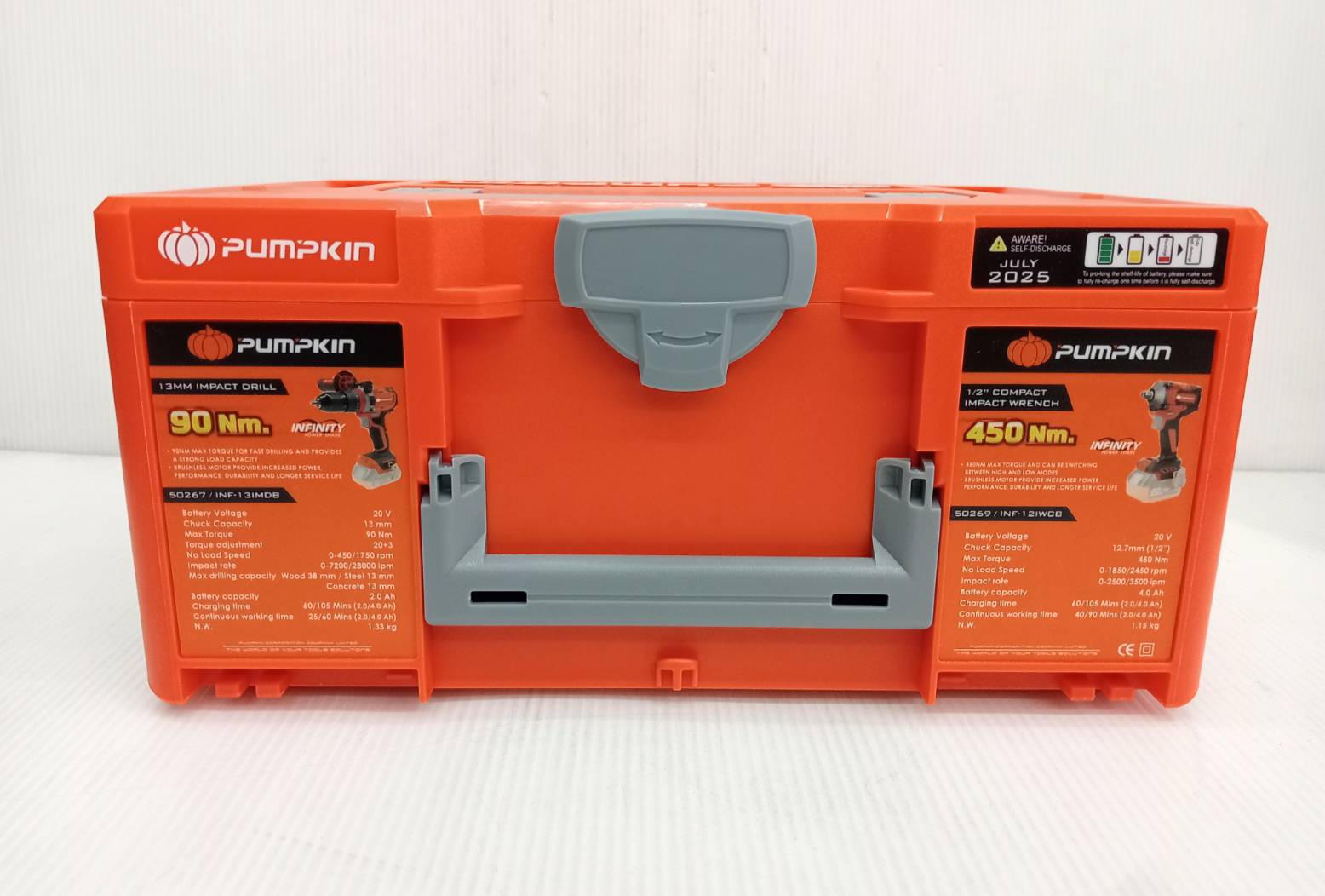 คอมโบ้สว่านกระแทก+บล็อกกระแทก INF-IMDIW-422CK PUMPKIN 50296