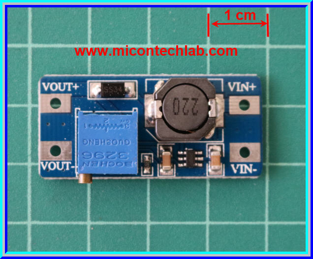 1x แผงวงจรสเตปอัพ MT3608 (Boost) 2A ดีซีทูดีซี คอนเวอเตอร์