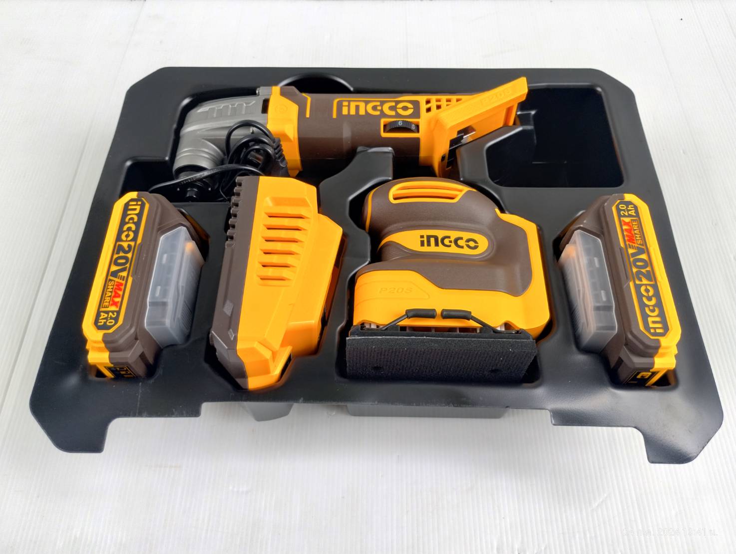 INGCO Combo Set เครื่องอเนกประสงค์+เครื่องขัดกระดาษทราย CKLI20276