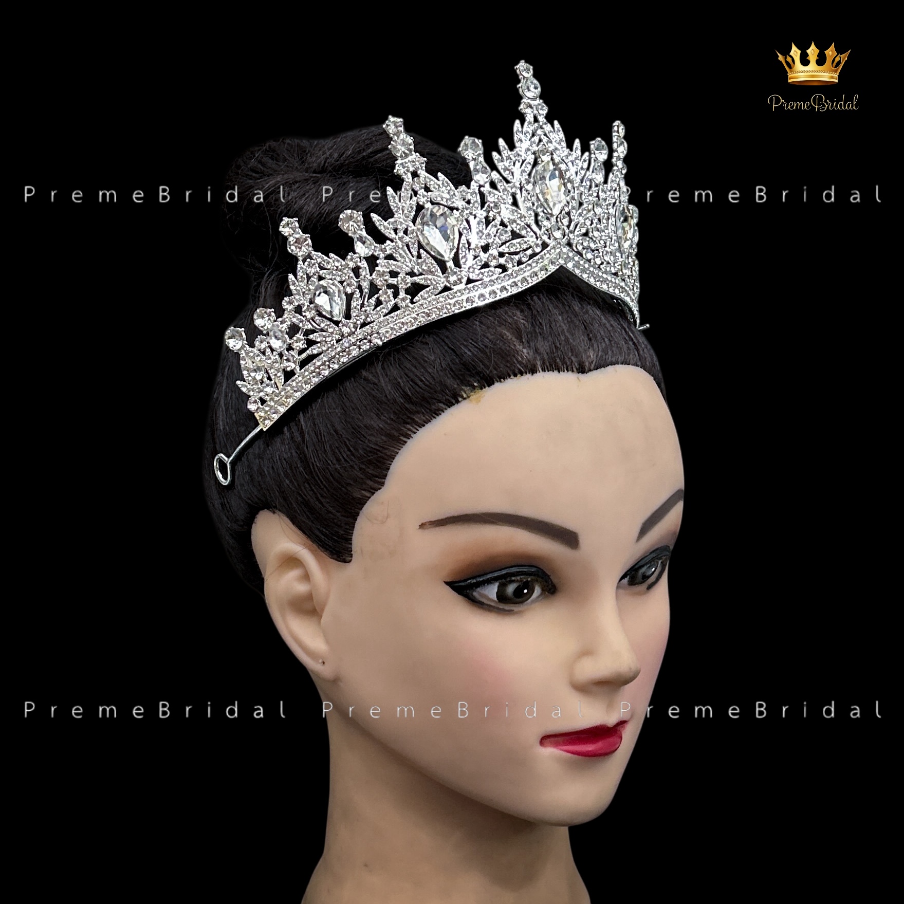 (พร้อมส่ง) เทียร่า 457 สีเงิน มงกุฎครึ่งหัว นางงาม งานสวย ปราณีต QCเพชรทุกเม็ด สินค้าพร้อมส่งจากไทย ไม่ต้องรอจีน