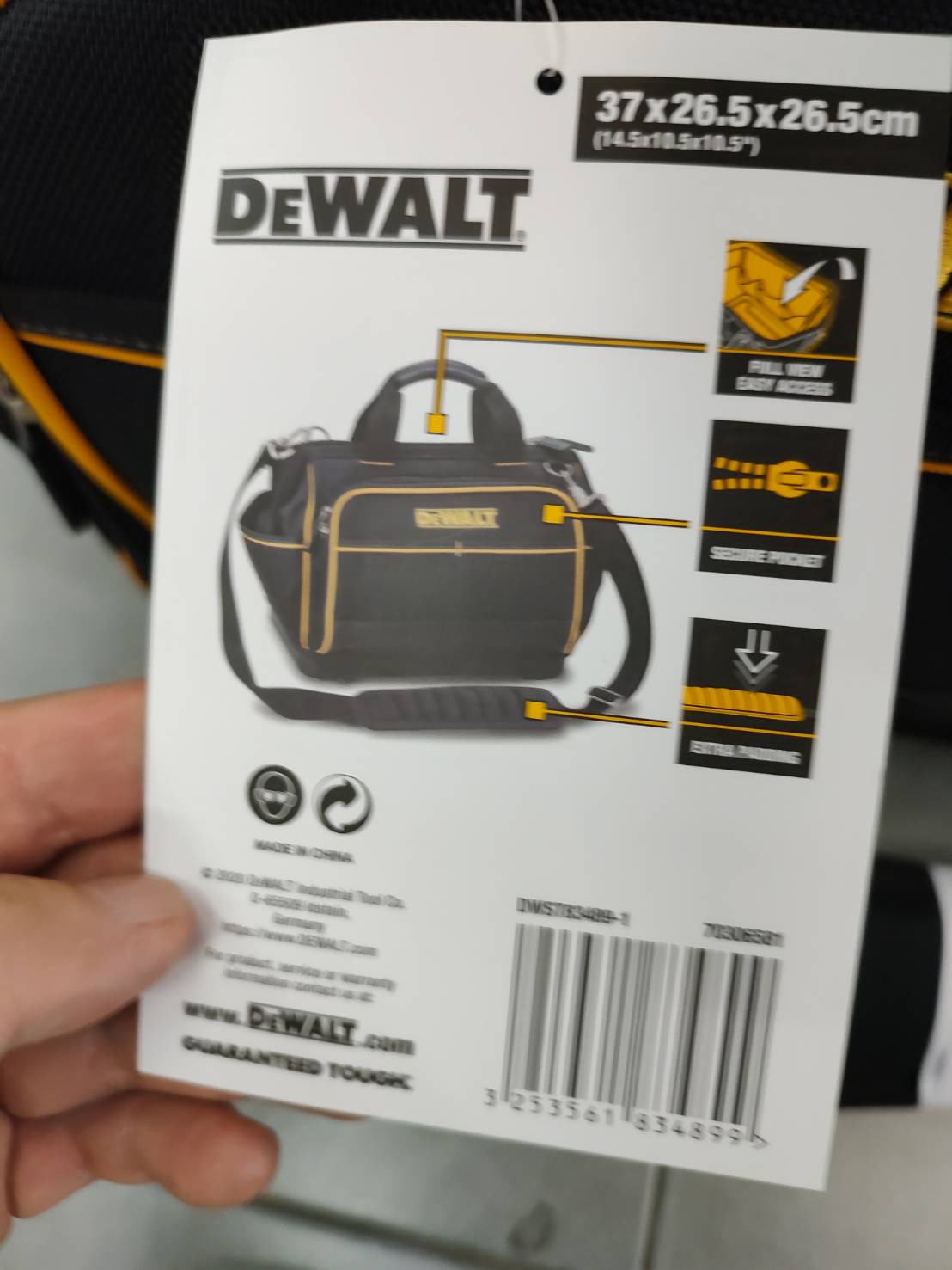 กระเป๋าเครื่องมือช่างแบบหิ้ว16นิ้ว ลิขสิทธิ์ DEWALT แท้