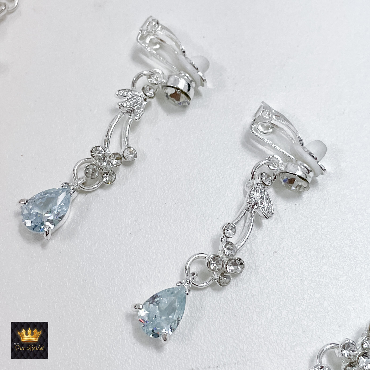 (พร้อมส่ง) สร้อยคอเพชร+ต่างหูแบบหนีบ 006 สร้อยคอเจ้าสาว สร้อยคอใส่ออกงาน สวยหรูดูแพง ถ่ายจากสินค้าจริง