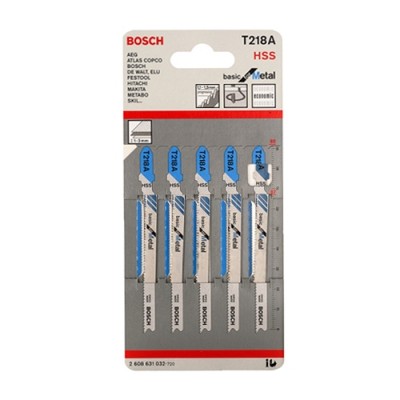 2608631032 BOSCH T218A ใบเลื่อยจิ๊กซอว์ตัดเหล็ก (5 ใบ/แพค)