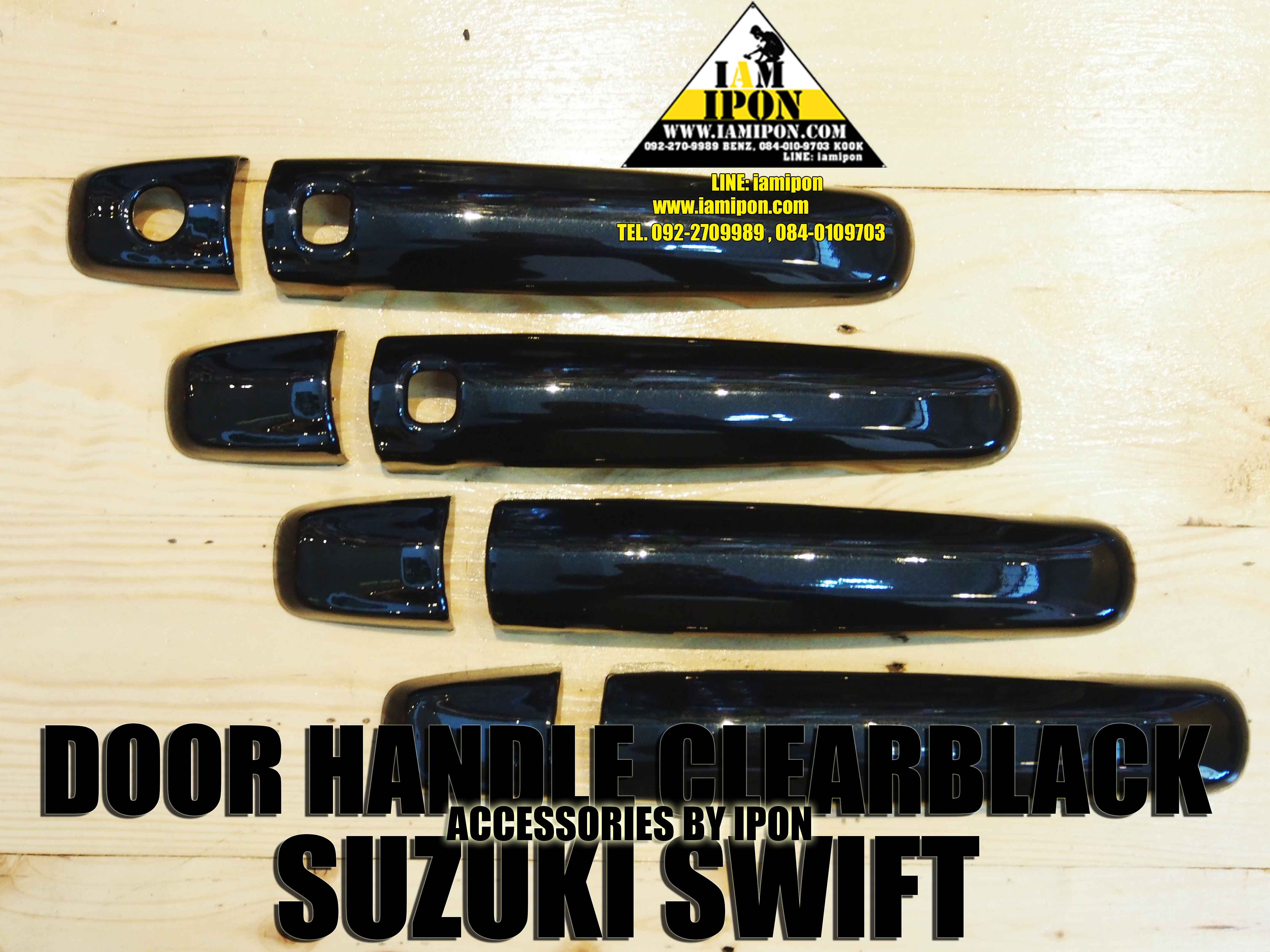 DOOR HANDLE SUZUKI SWIFT CLEARBLACK ครอบมือจับดำเงาซูซูกิสวิฟท์