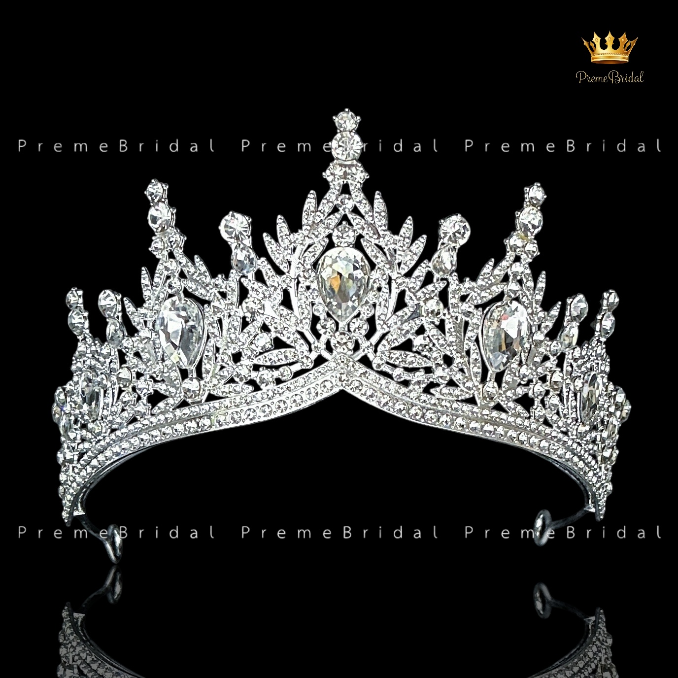(พร้อมส่ง) เทียร่า 457 สีเงิน มงกุฎครึ่งหัว นางงาม งานสวย ปราณีต QCเพชรทุกเม็ด สินค้าพร้อมส่งจากไทย ไม่ต้องรอจีน