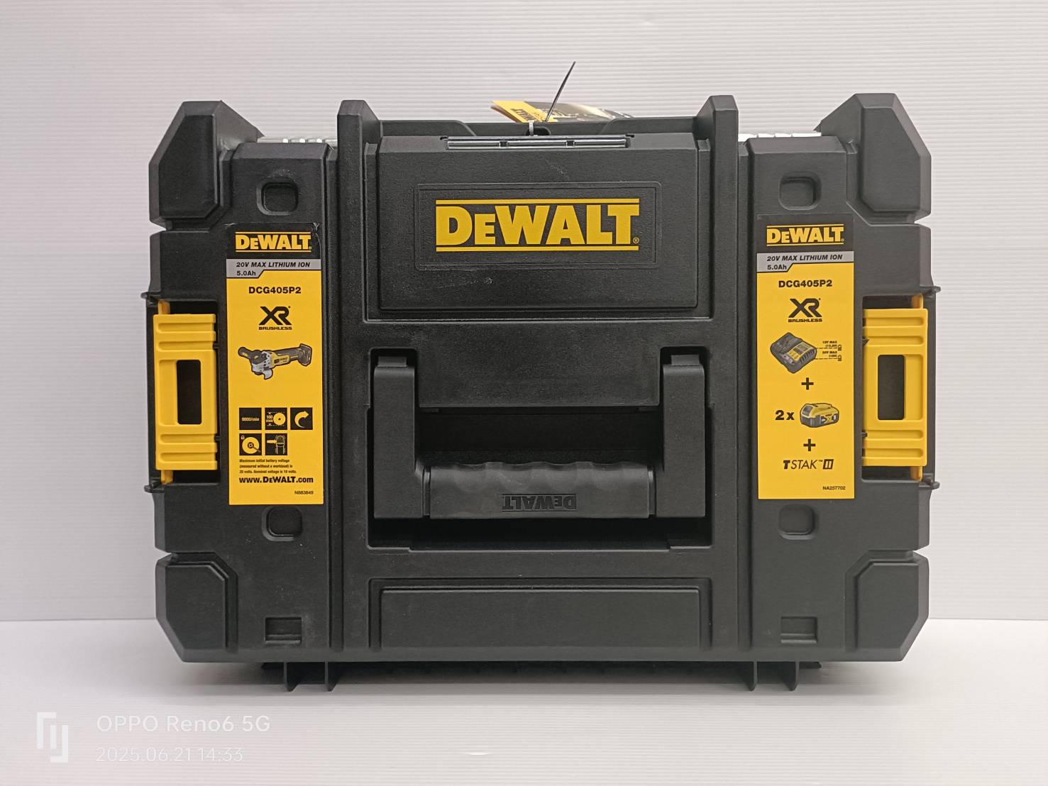 หินเจียรไร้สาย20V DCG405P2 DEWALT