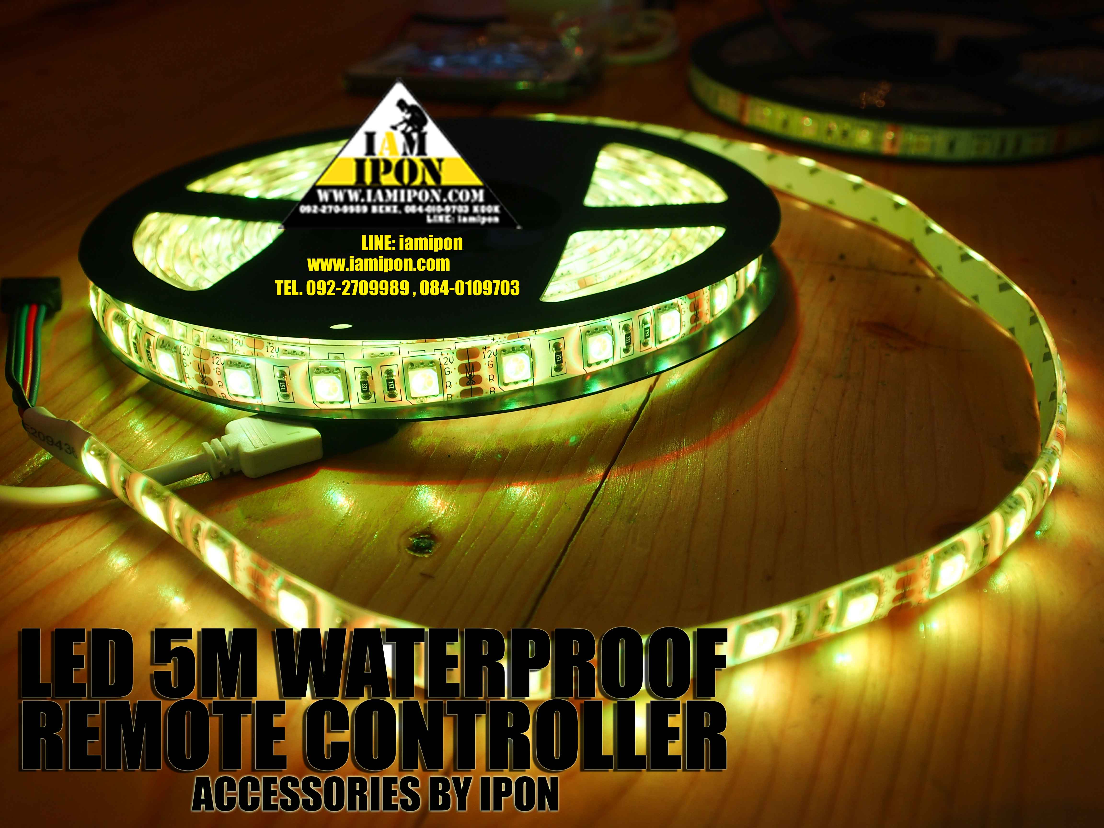 LED 5M WATERPROOF REMOTE CONTROLLER ไฟเส้น 5M กันน้ำ ปรับสีได้ 16 เฉด 5 step