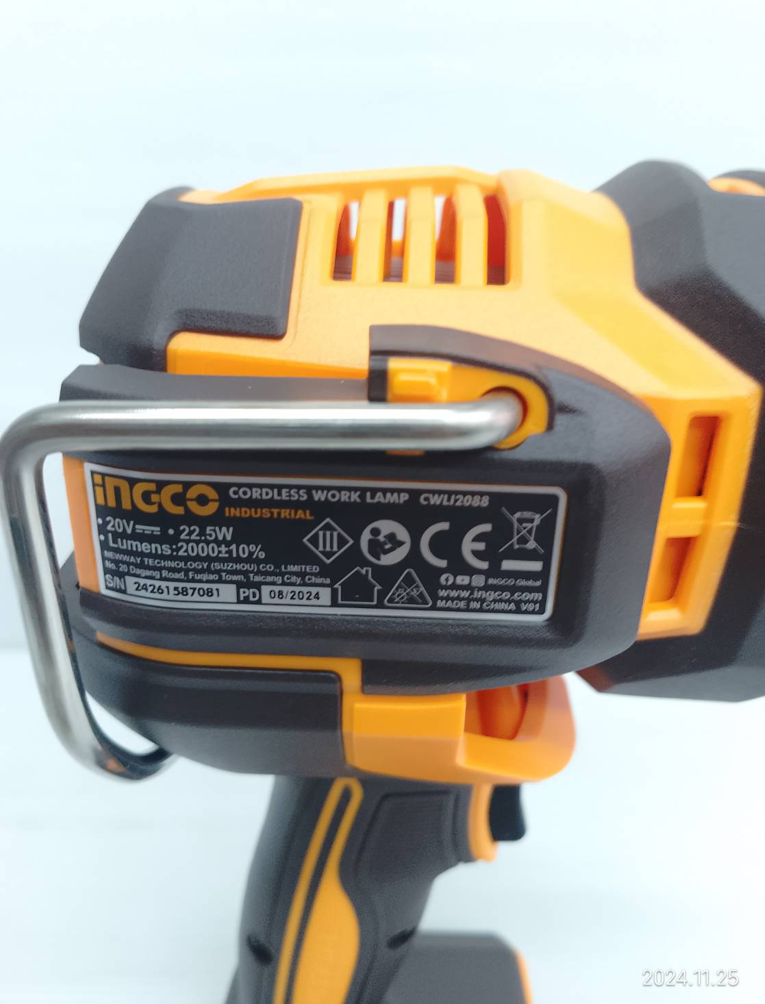 INGCO ไฟฉายLED 20V ไฟ LED 24W รุ่น CWLI2088 ( ตัวเปล่า )