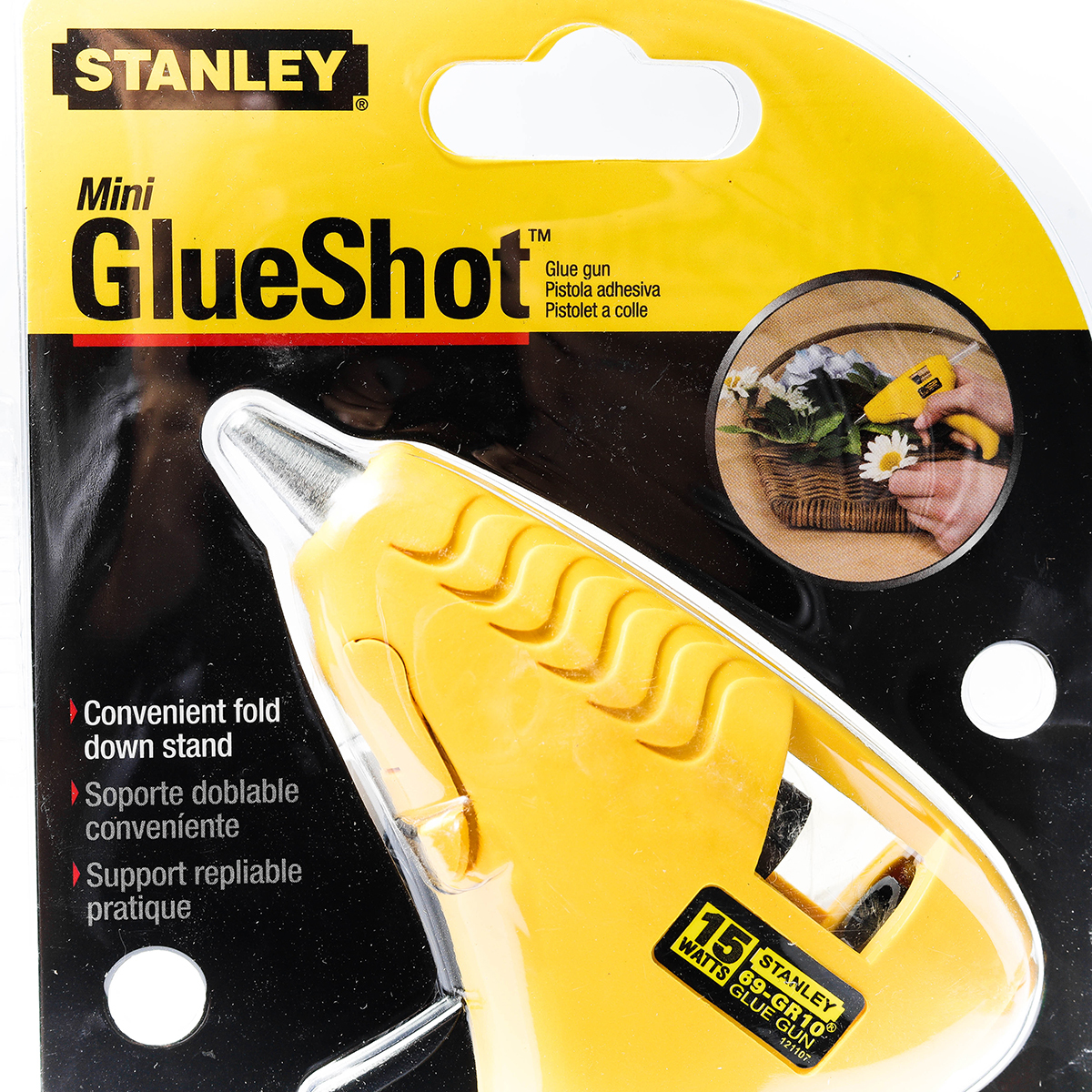 STANLEY ปืนยิงกาวไฟฟ้า 15W ปลั๊กหัวแบน งานเบา รุ่น 69-GR10C