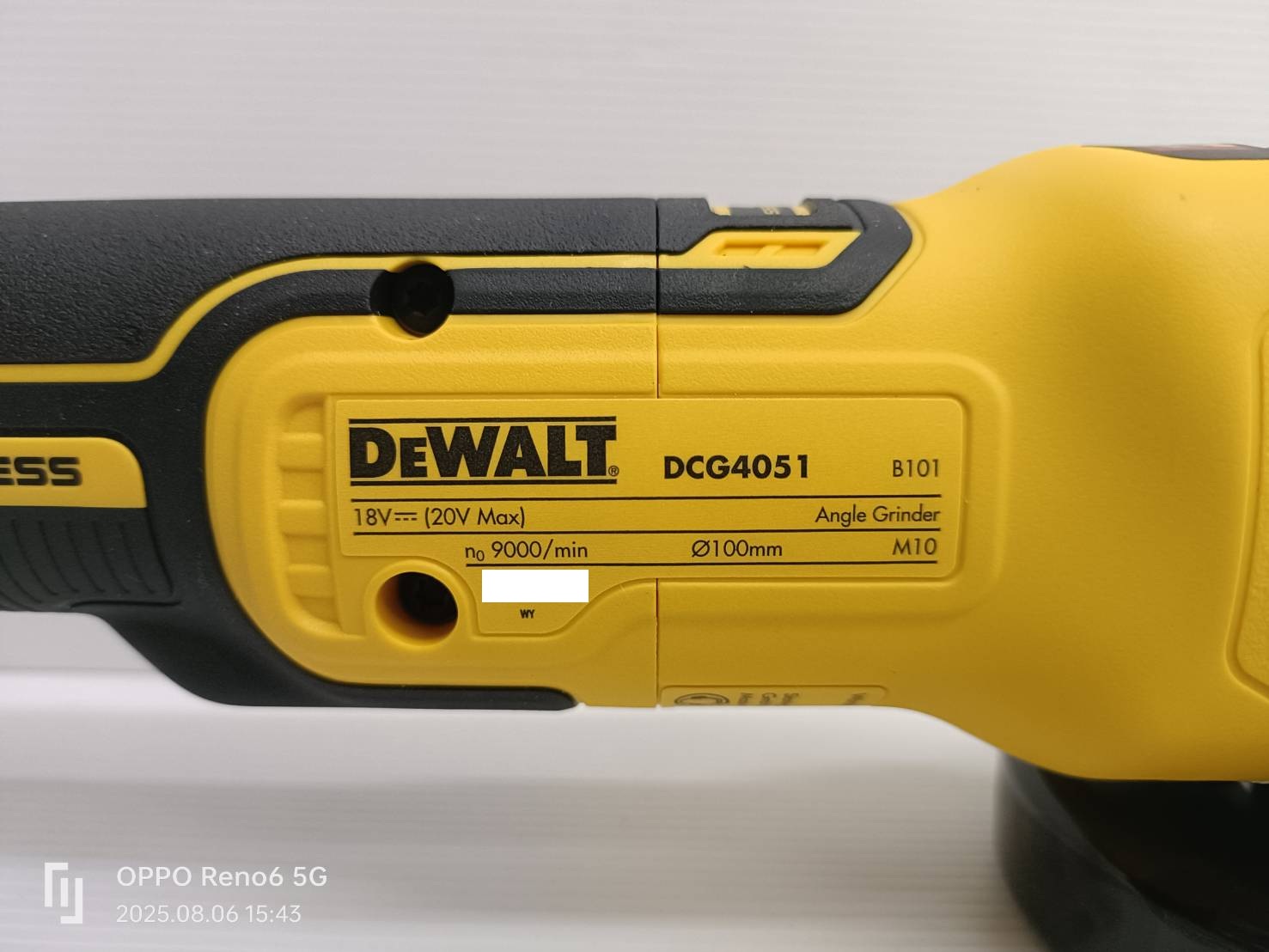 หินเจียรไร้สาย20V DCG4051N-B1 DEWALT (ตัวเปล่า)