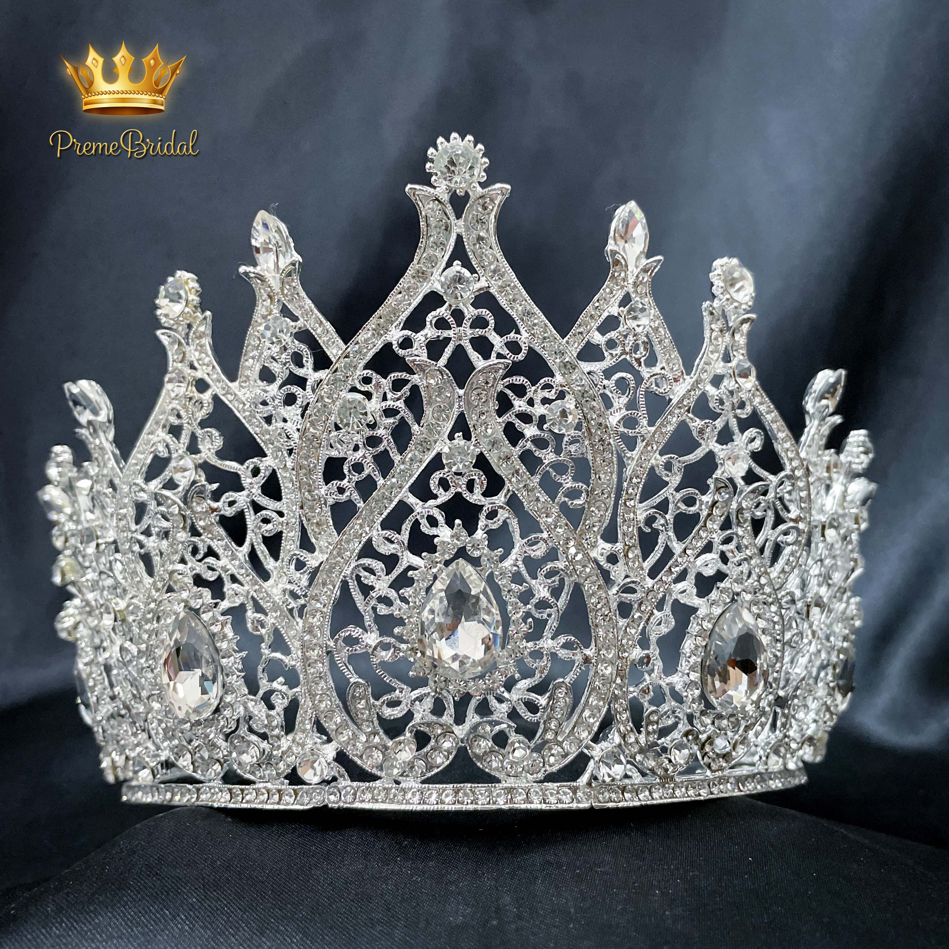 (พร้อมส่ง) เทียร่า 326 สีเงิน มงกุฎนางงาม งานสวย ปราณีต QCเพชรทุกเม็ด สินค้าพร้อมส่งจากไทย