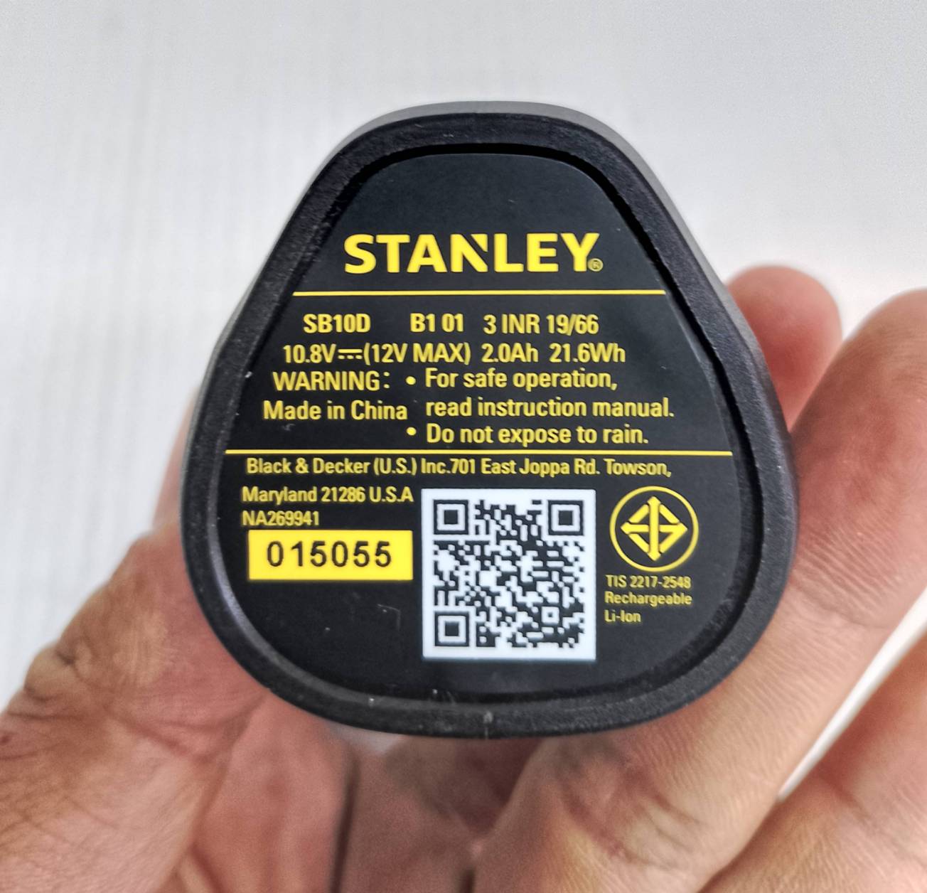 แบตเตอรี่12V / 2.0Ah STANLEY SB10D