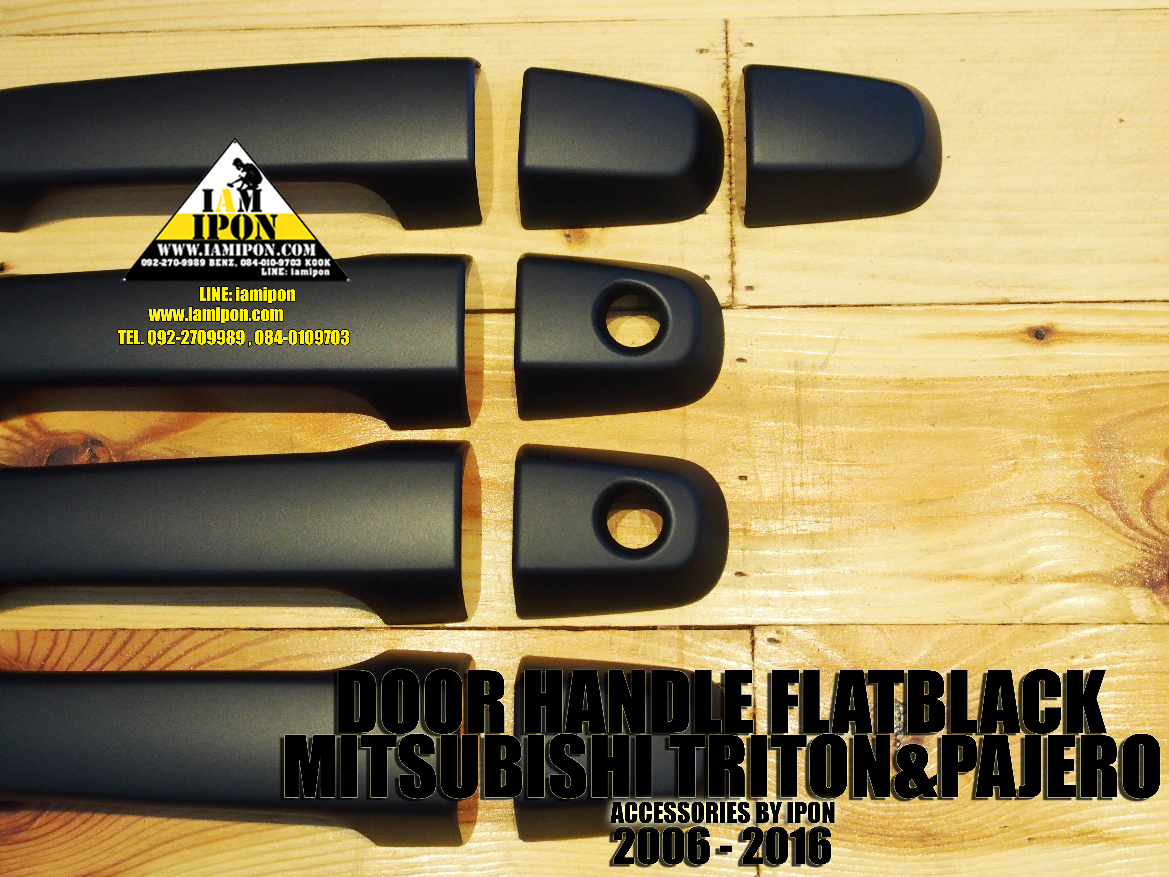 DOOR HANDLE MITSUBISHI PAJEROSPORT 2009-2012 FLATBLACK ครอบมือจับดำด้านมิสซูบิชิ ปาเจโร่สปอร์ต 2009-2012
