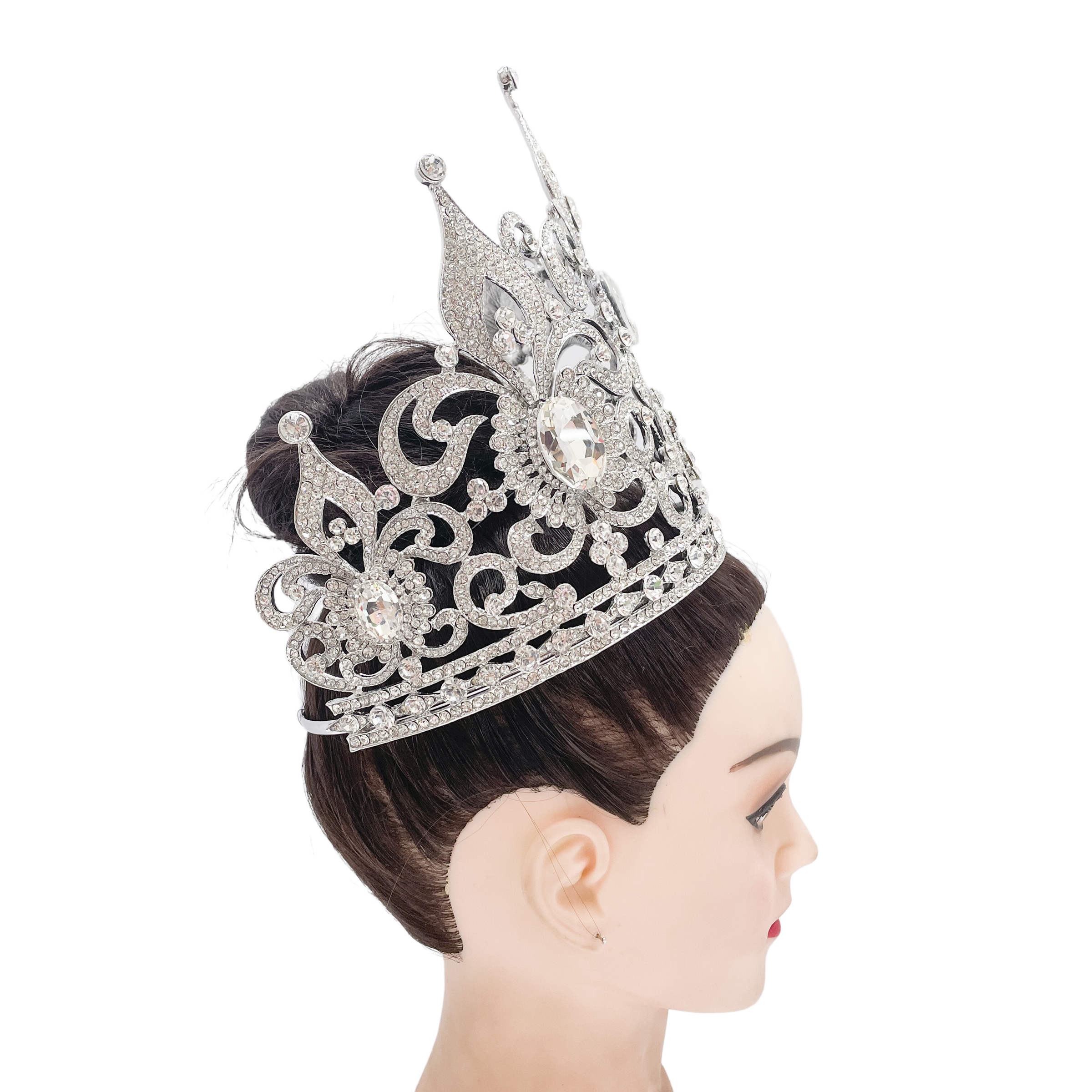 (พร้อมส่งจากไทย) มงกุฏ 102 สีเงิน มงกุฎนางงาม มงกุฎเพชร มงกุฎประกวด สินค้าพร้อมส่ง ไม่ต้องรอนาน งานพรีเมี่ยม