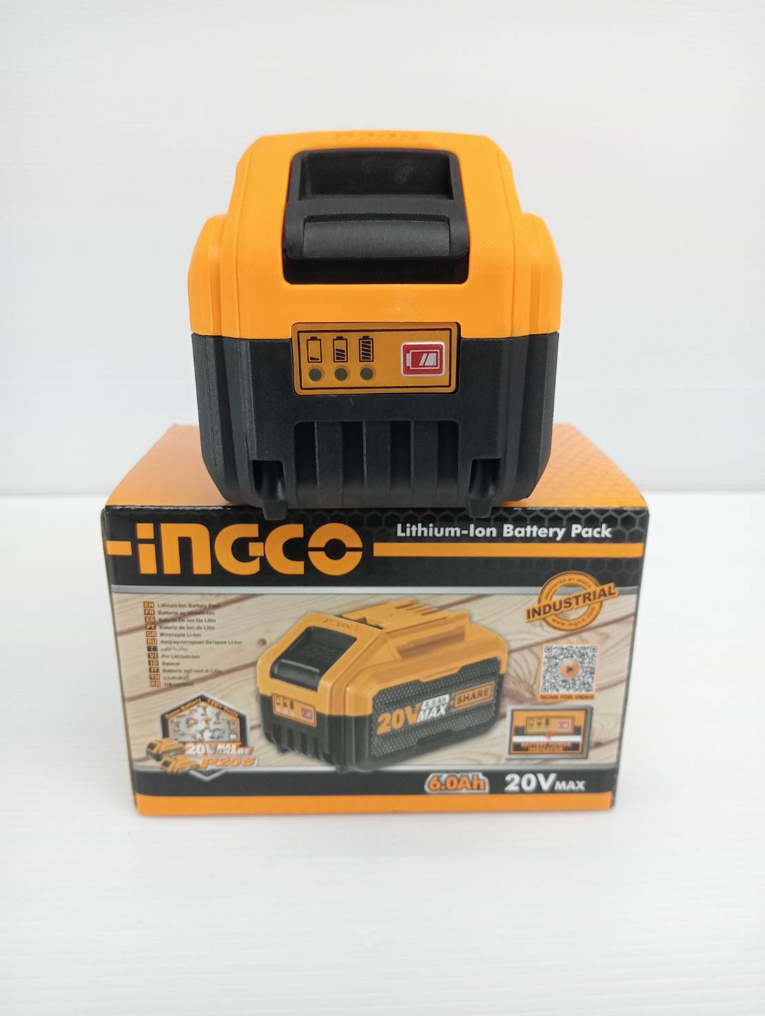 แบตเตอรี่ 20V 6.0Ah FBLI2060 INGCO