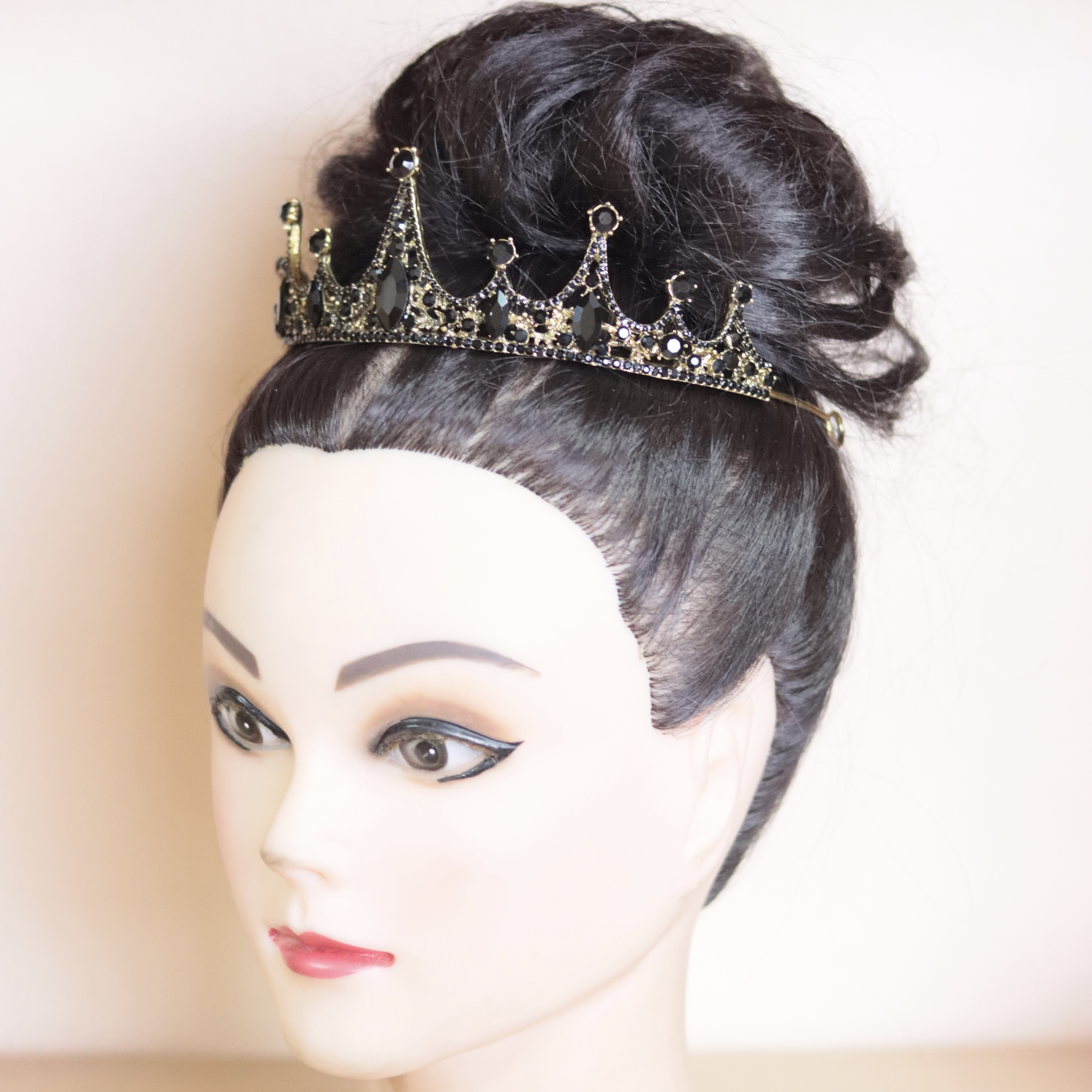 (พร้อมส่ง) มงกุฎสีดำ 308 งานสวย ปราณีต QCเพชรทุกเม็ด สินค้าพร้อมส่งจากไทย