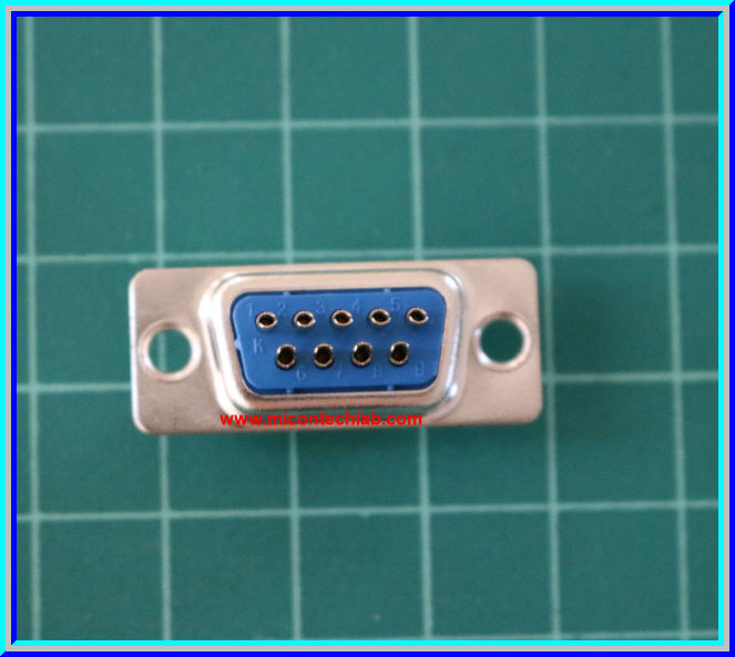 1x Female DB9 9 Pins RS232 Connector Solder Type