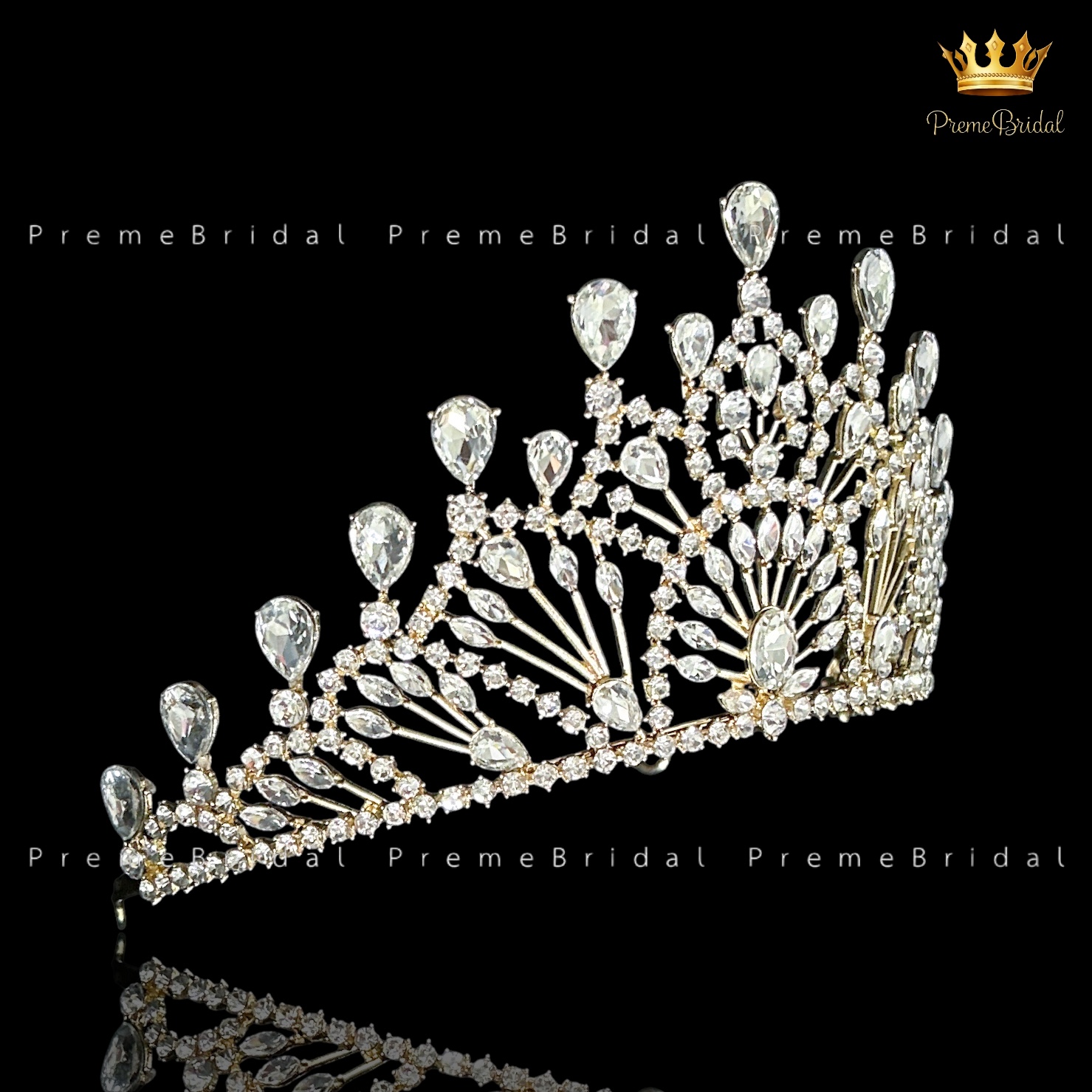 (พร้อมส่ง) เทียร่า 448 มงกุฎครึ่งหัว ไซส์นางงาม ปราณีต QCเพชรทุกเม็ด สินค้าพร้อมส่งจากไทย