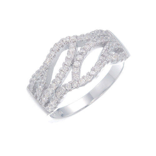 แหวนเงินแท้925เพรชประดับเพรชแท้สวิส เกรดดี น้ำใส