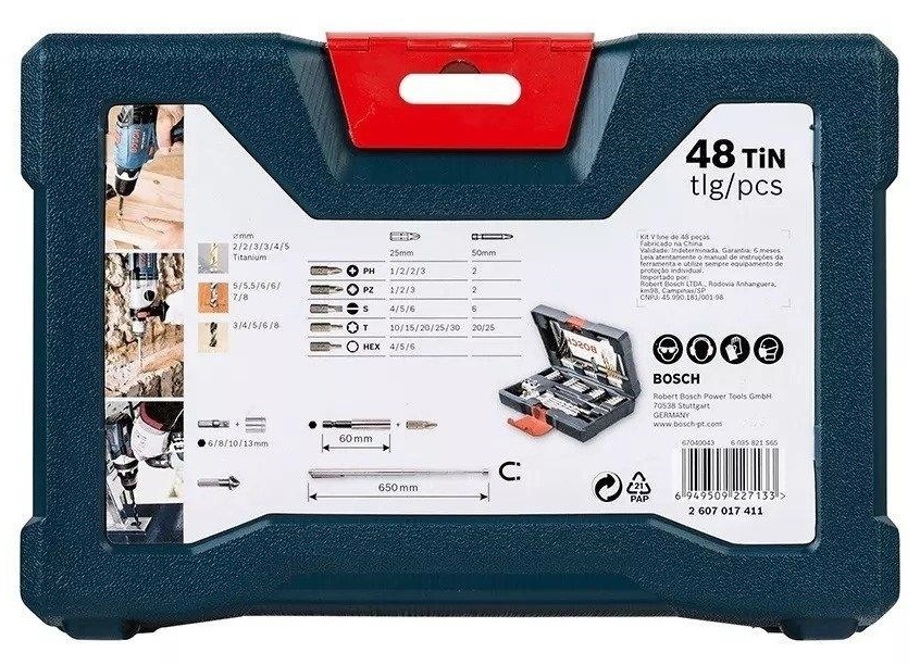 ชุดดอกเจาะV-LINE 48ชิ้น BOSCH 2607017411