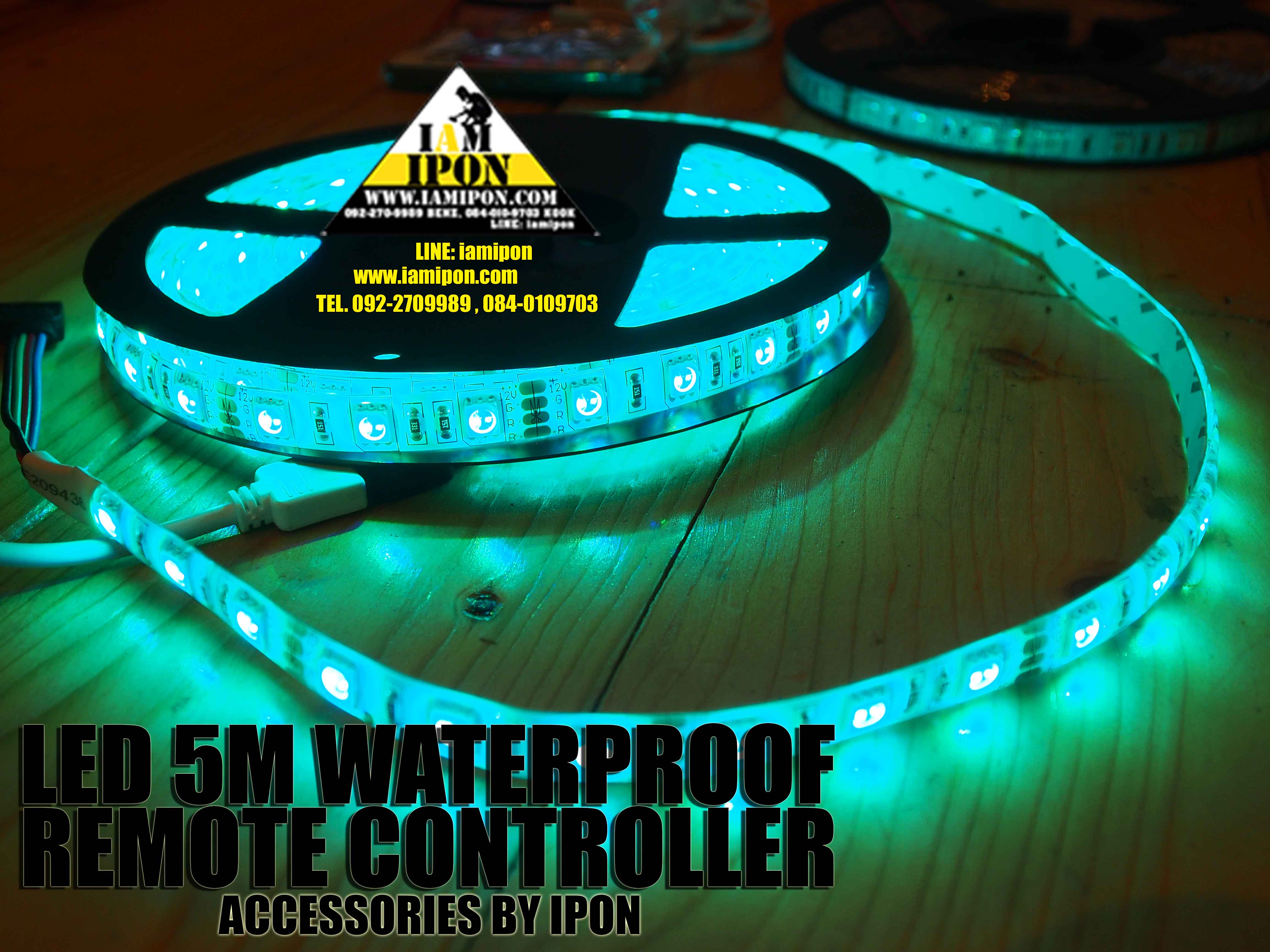 LED 5M WATERPROOF REMOTE CONTROLLER ไฟเส้น 5M กันน้ำ ปรับสีได้ 16 เฉด 5 step